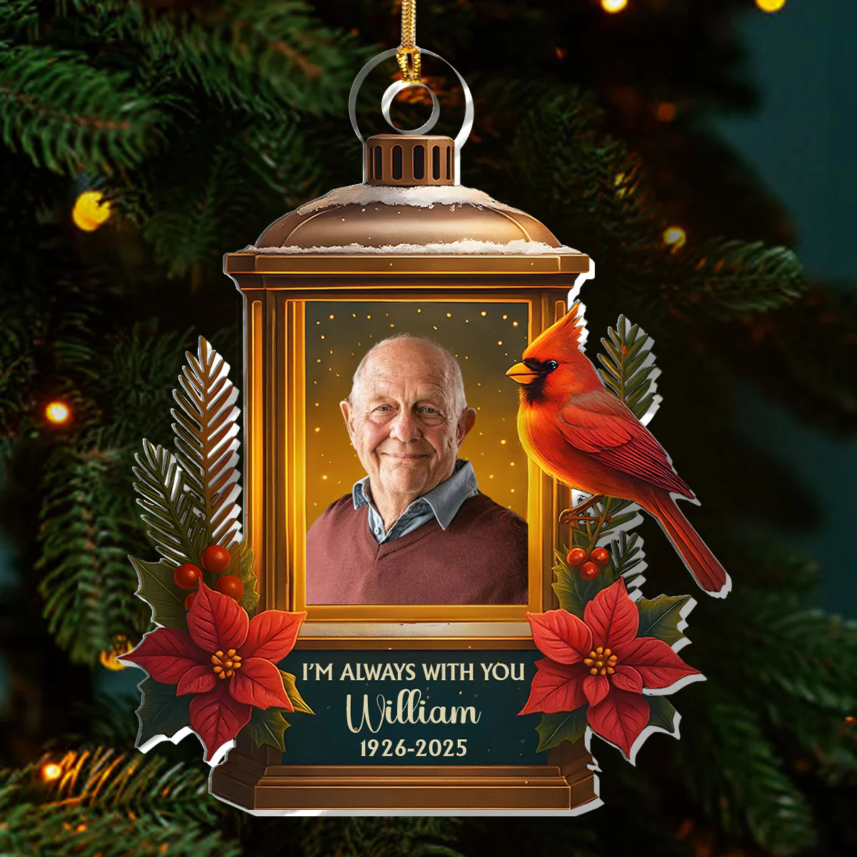 I'm Always With You - Personalized 1-Layer Acrylic Ornament - Image 3