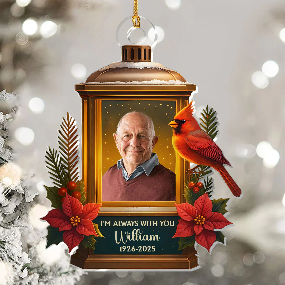 I'm Always With You - Personalized 1-Layer Acrylic Ornament - Image 5