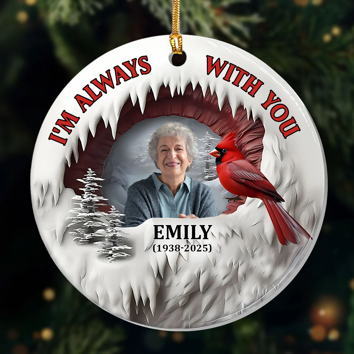 I'm Always With You - Personalized 1-Layer Acrylic Ornament