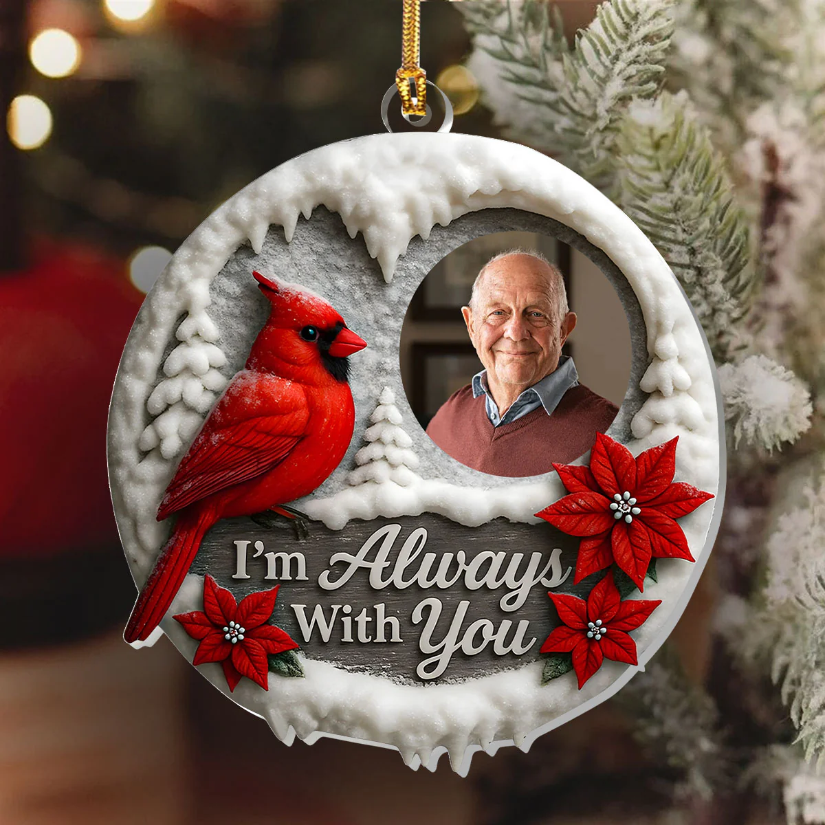 I'm Always With You - Personalized 1-Layer Acrylic Ornament - Image 6