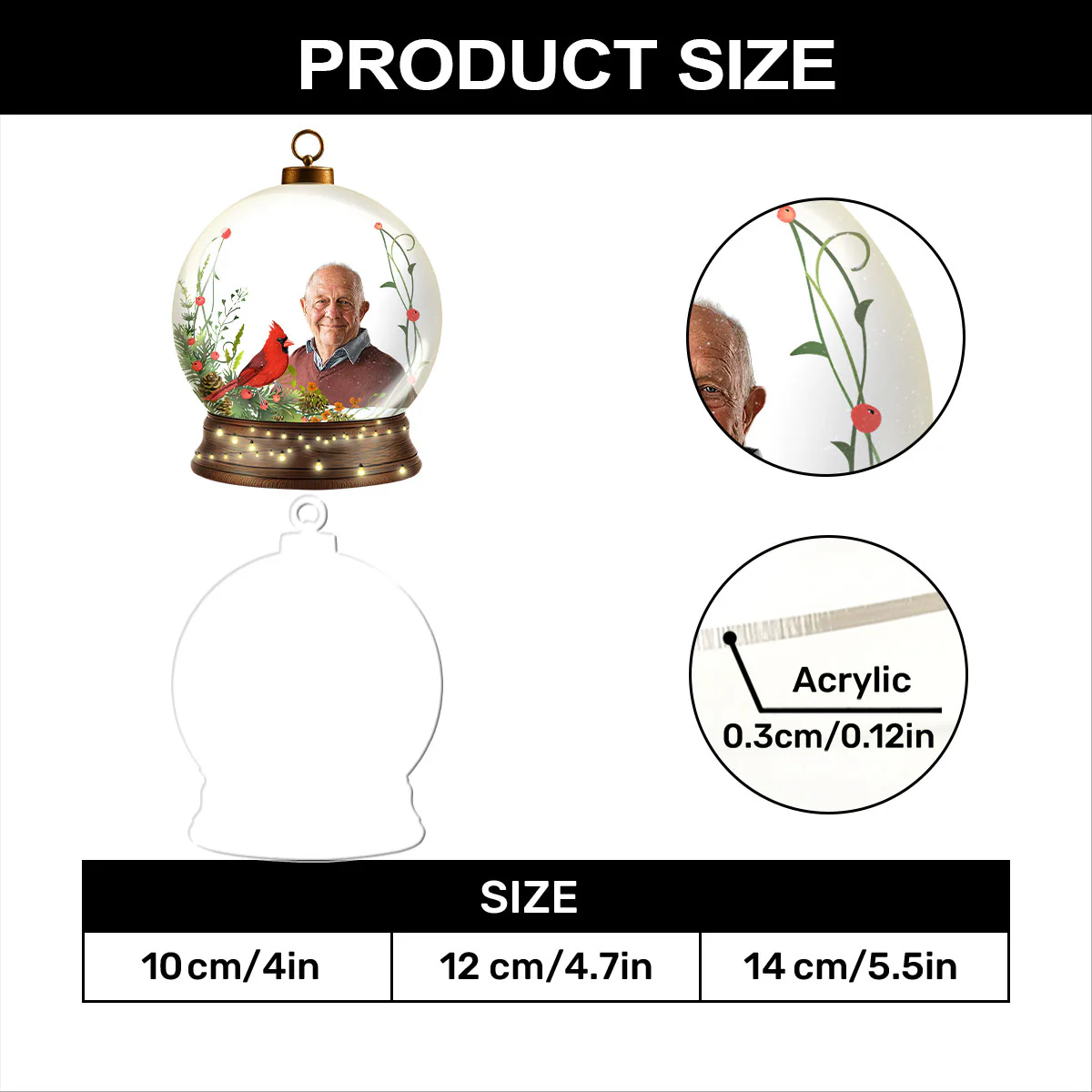 I'm Always With You - Personalized 1-Layer Acrylic Ornament - Image 7