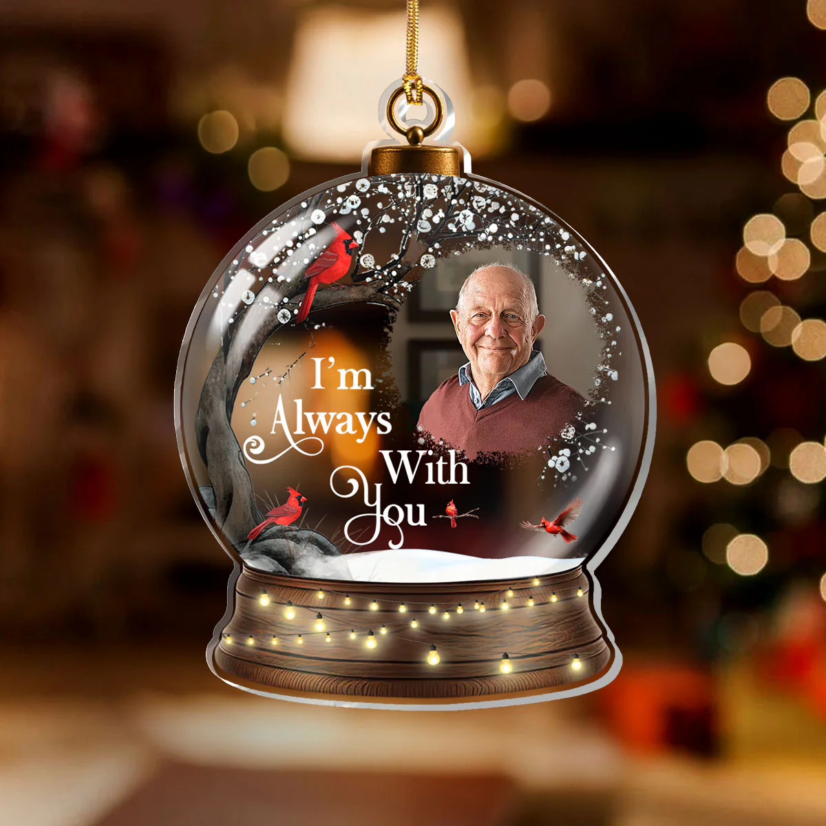 I'm Always With You - Personalized 1-Layer Acrylic Ornament - Image 2
