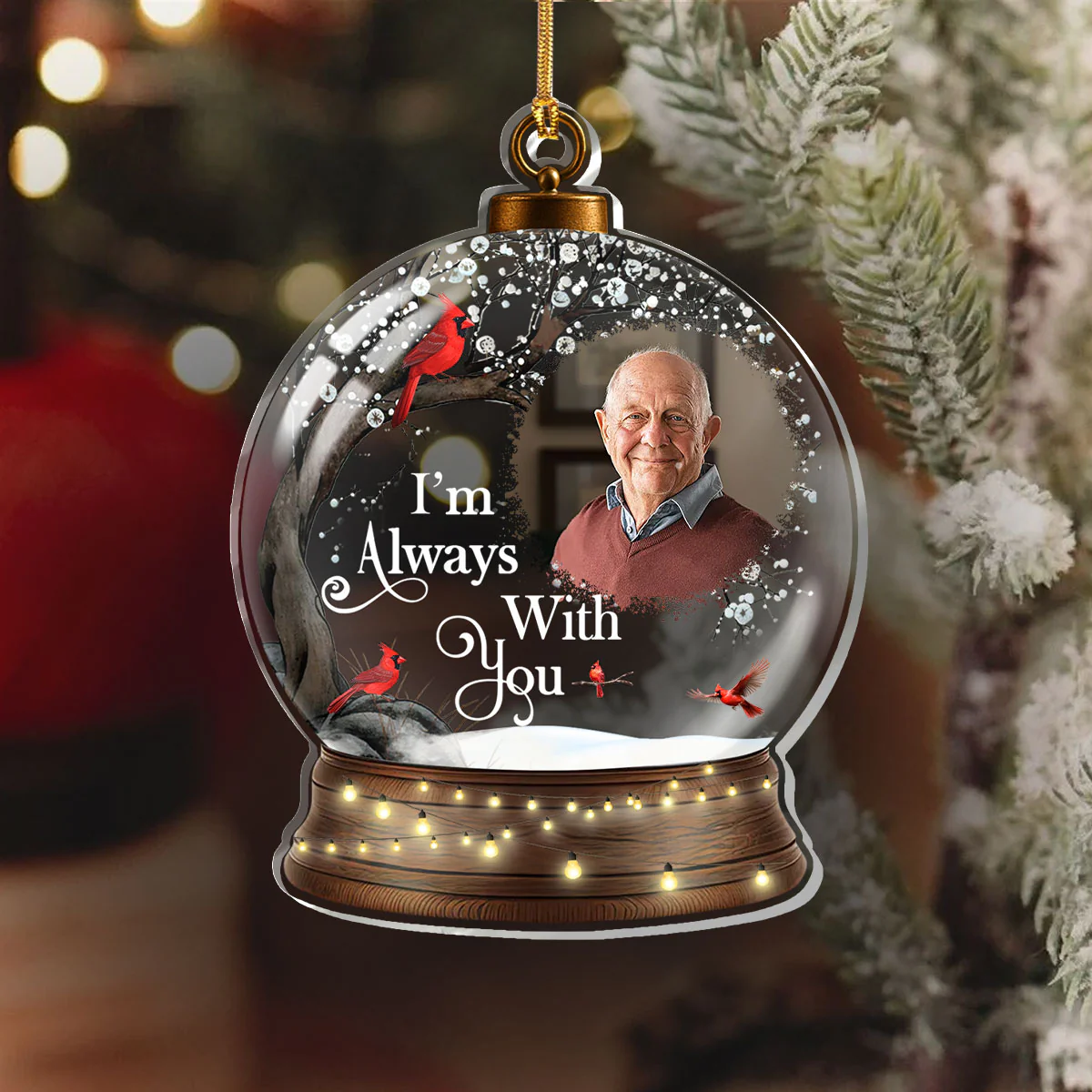 I'm Always With You - Personalized 1-Layer Acrylic Ornament - Image 6