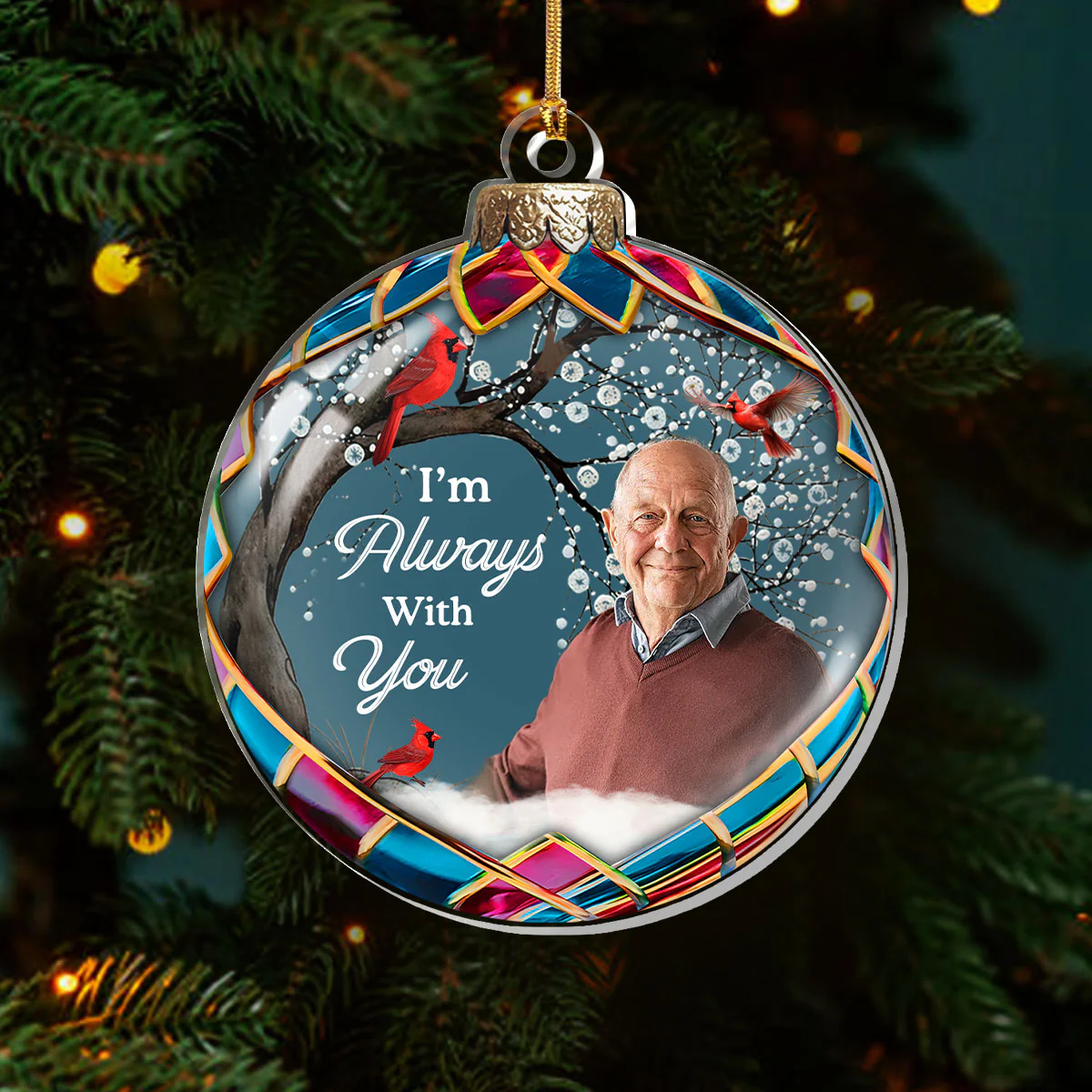 I'm Always With You - Personalized 1-Layer Acrylic Ornament - Image 3