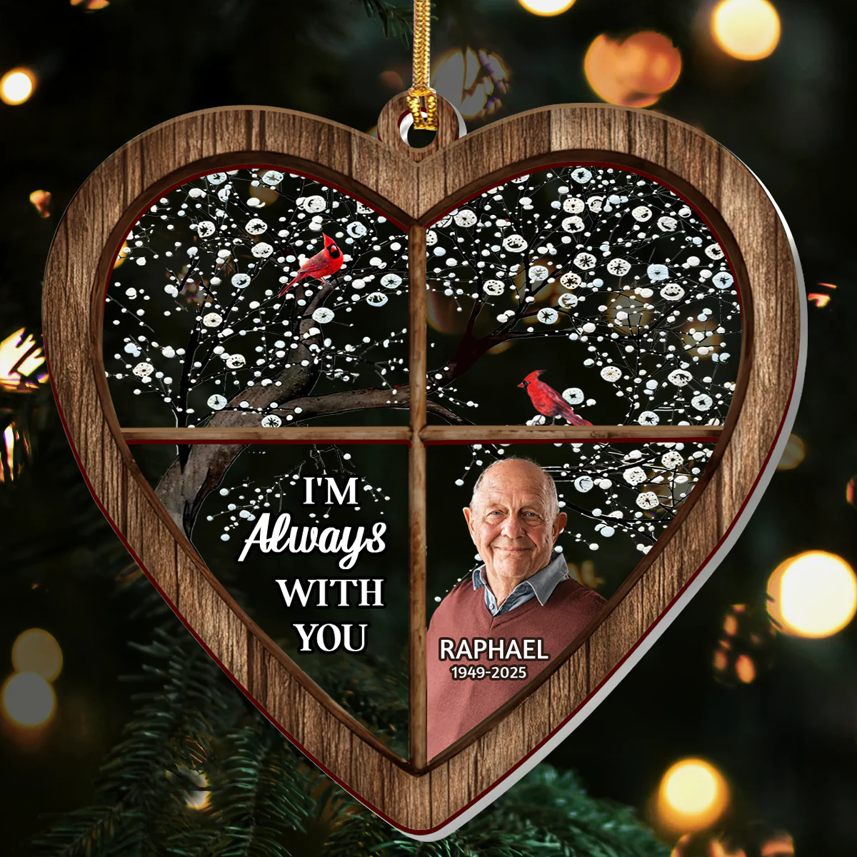 I'm Always With You - Personalized 1-Layer Acrylic Ornament