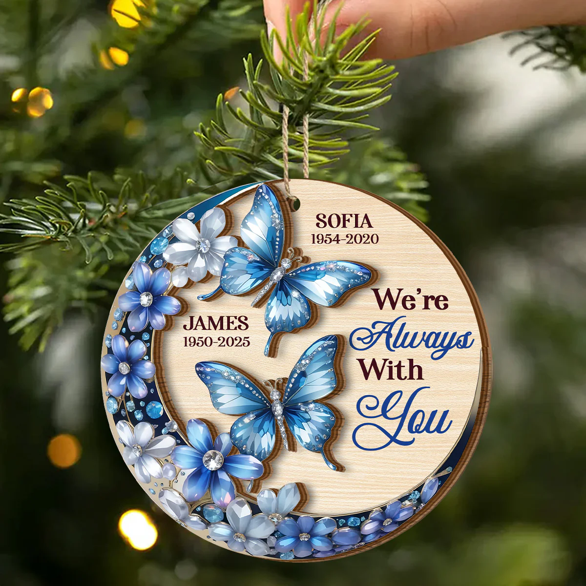I'm Always With You - Personalized 2-Layered Wooden Ornament - Image 2