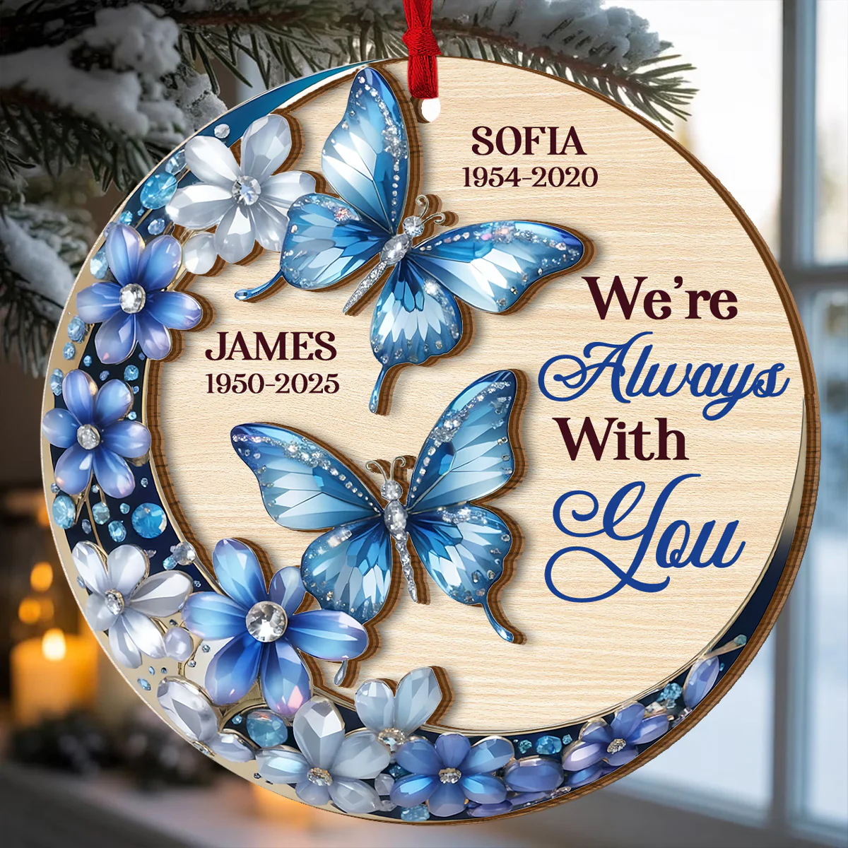 I'm Always With You - Personalized 2-Layered Wooden Ornament - Image 4
