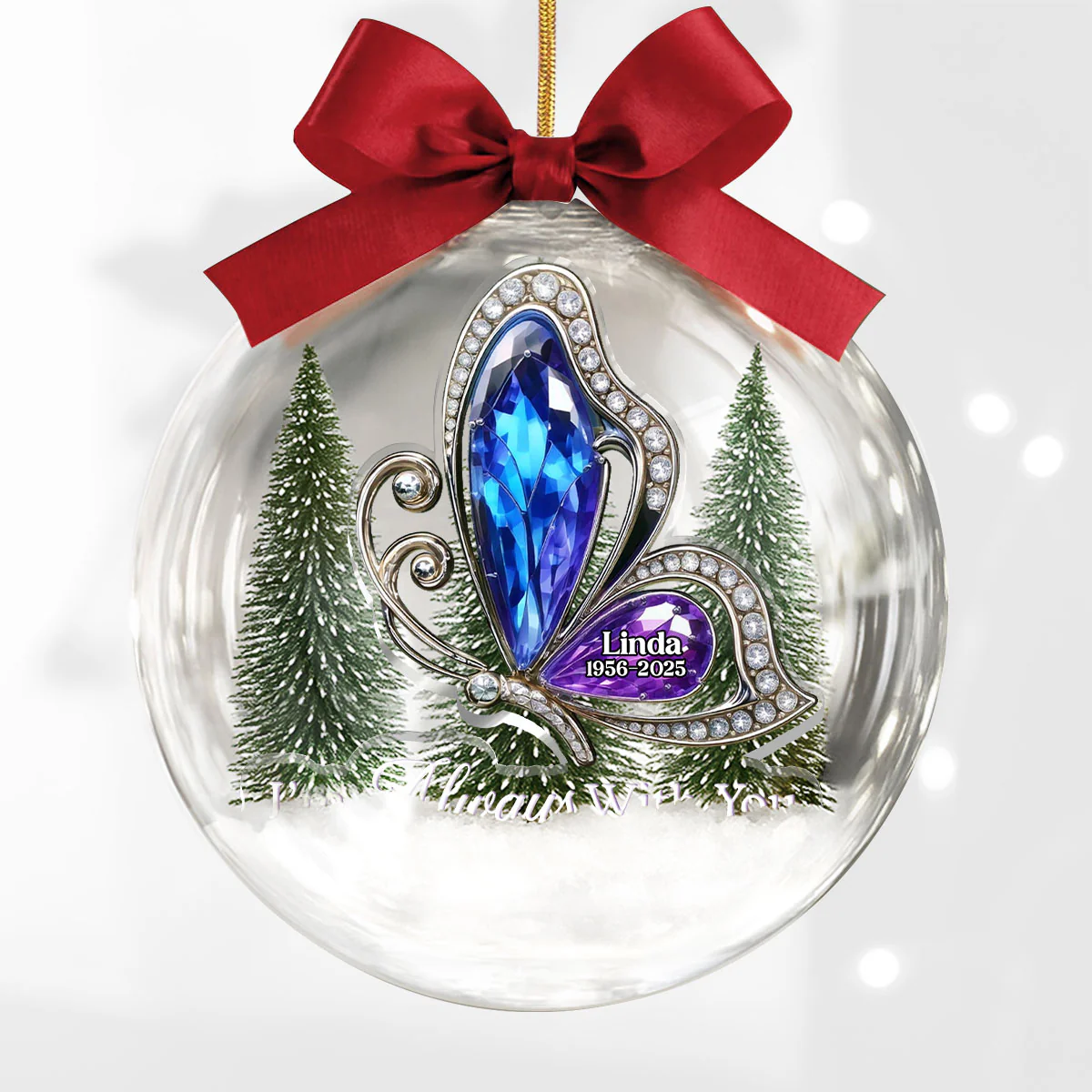 I'm Always With You - Personalized 3D Acrylic Ball Ornament - Image 6
