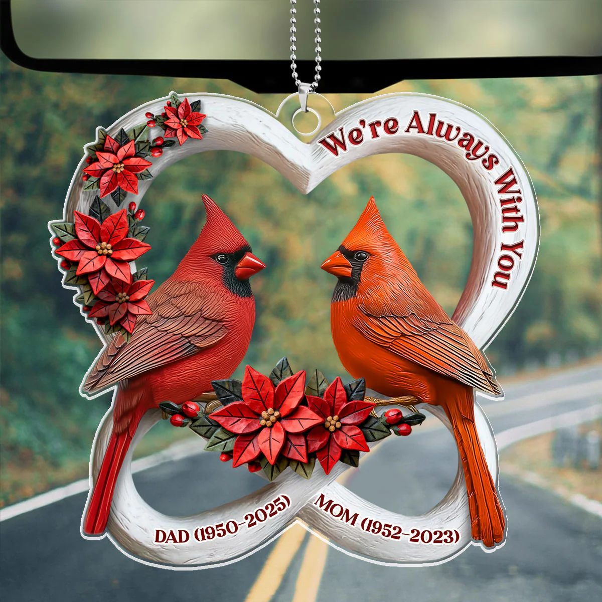 I'm Always With You - Personalized Car Acrylic Hanging Ornament - Image 2