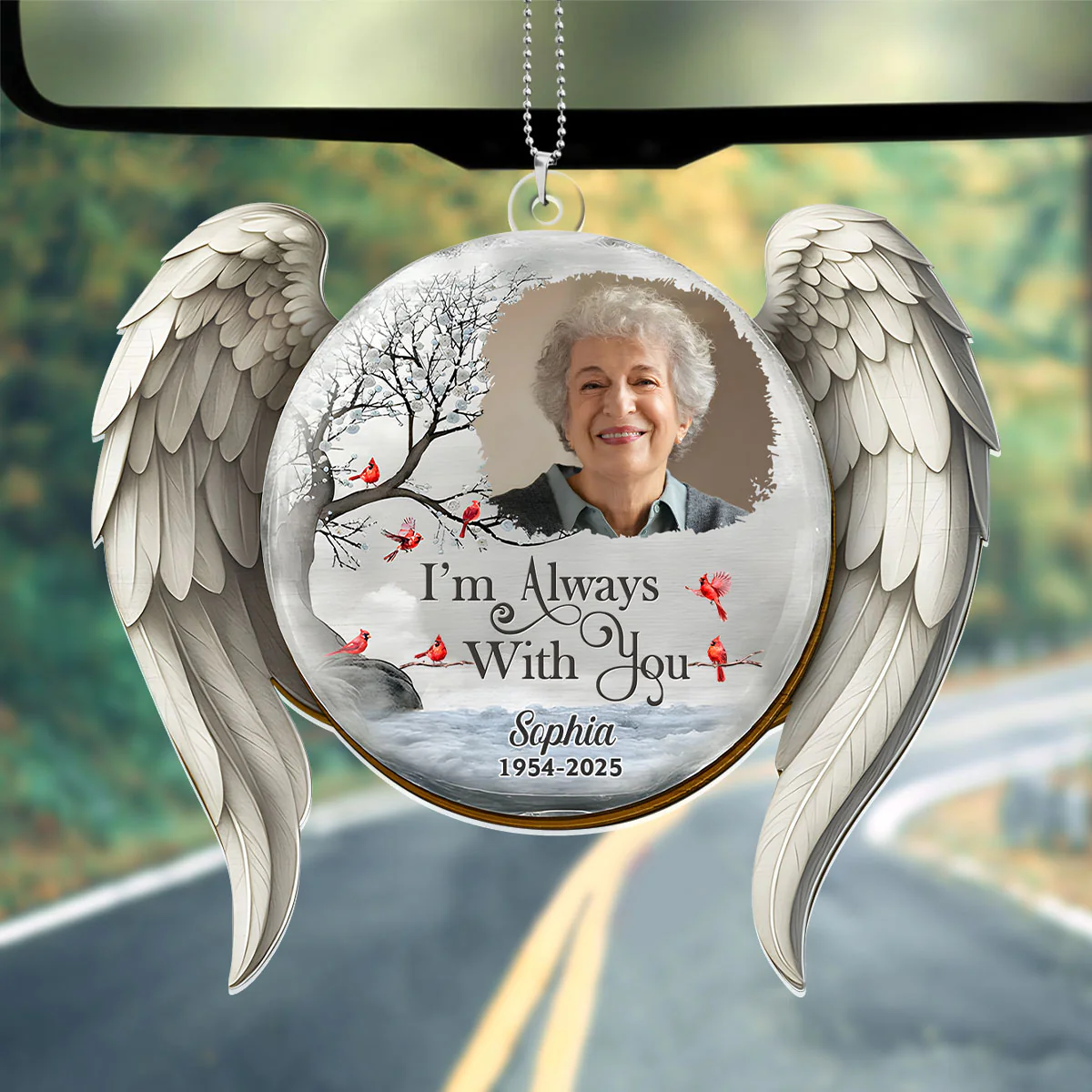 I'm Always With You - Personalized Car Acrylic Hanging Ornament - Image 2