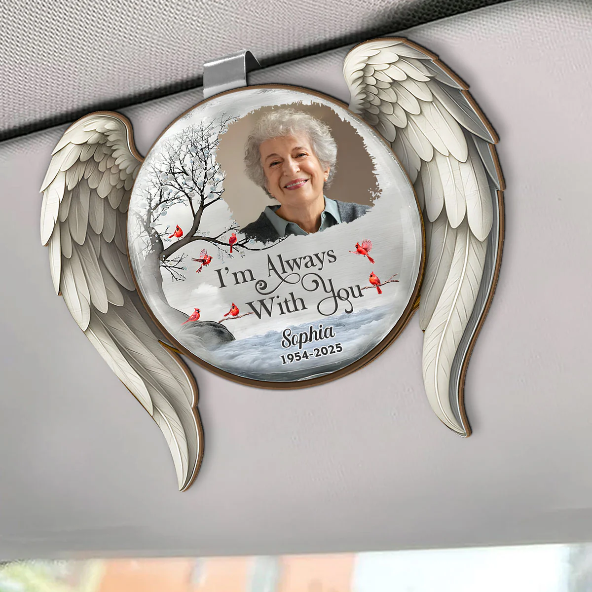 I'm Always With You - Personalized Car Visor Clip - Image 2