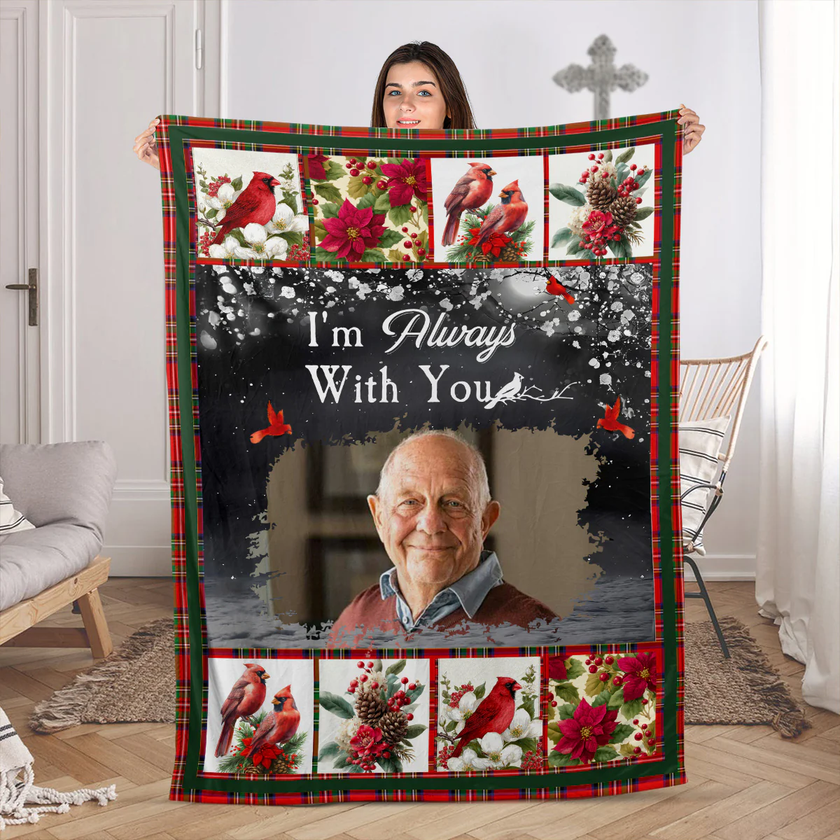I'm Always With You - Personalized Fleece Blanket