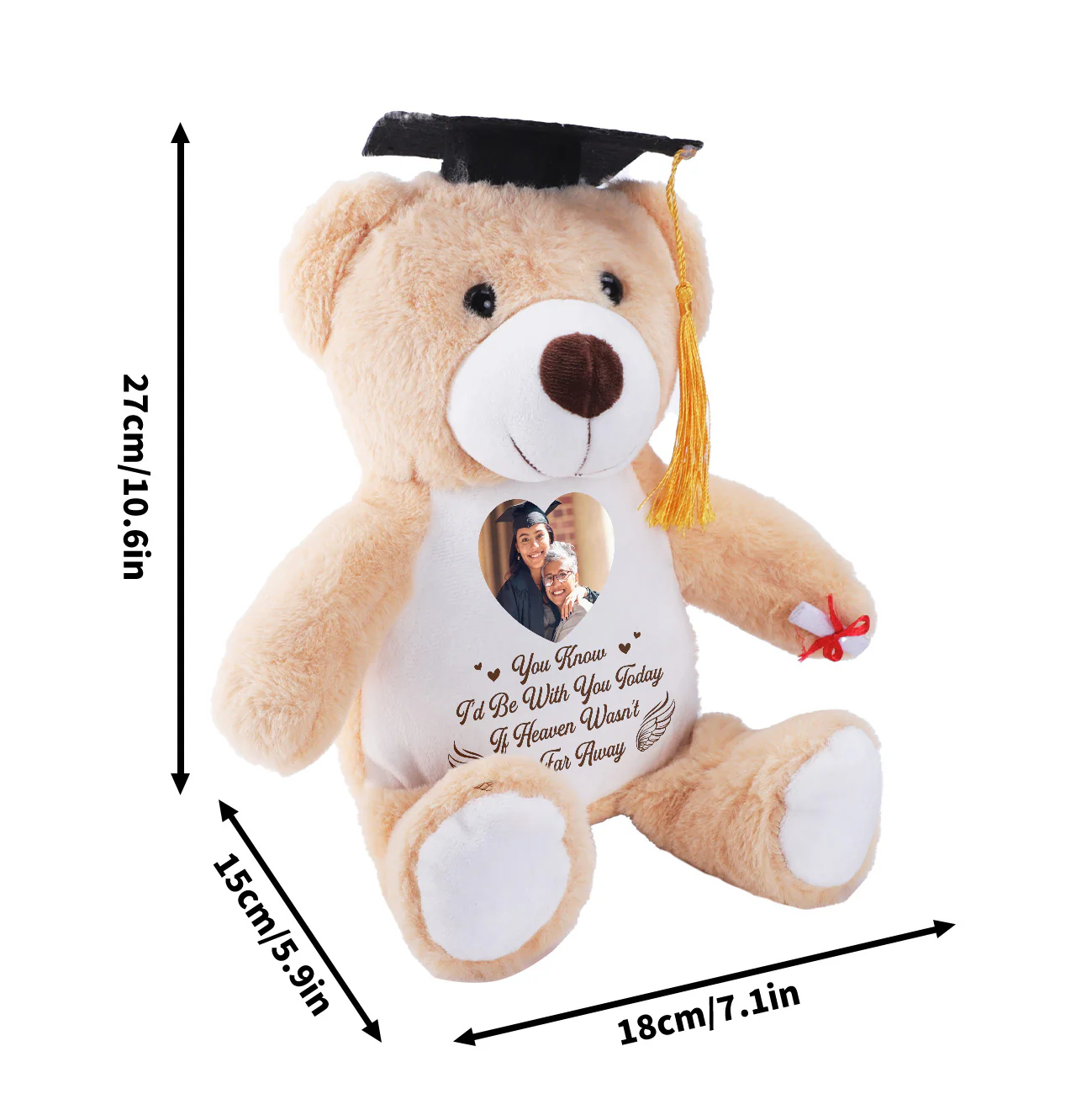 I'm Always With You - Personalized Graduation Teddy Bear - Image 6