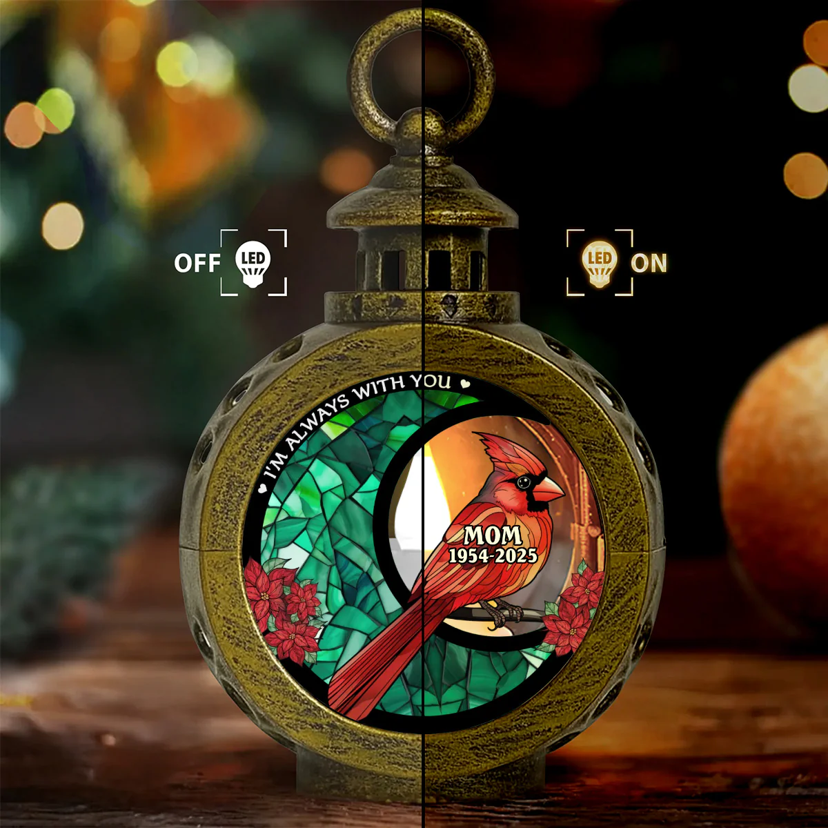I'm Always With You - Personalized Lantern Night Light - Image 3