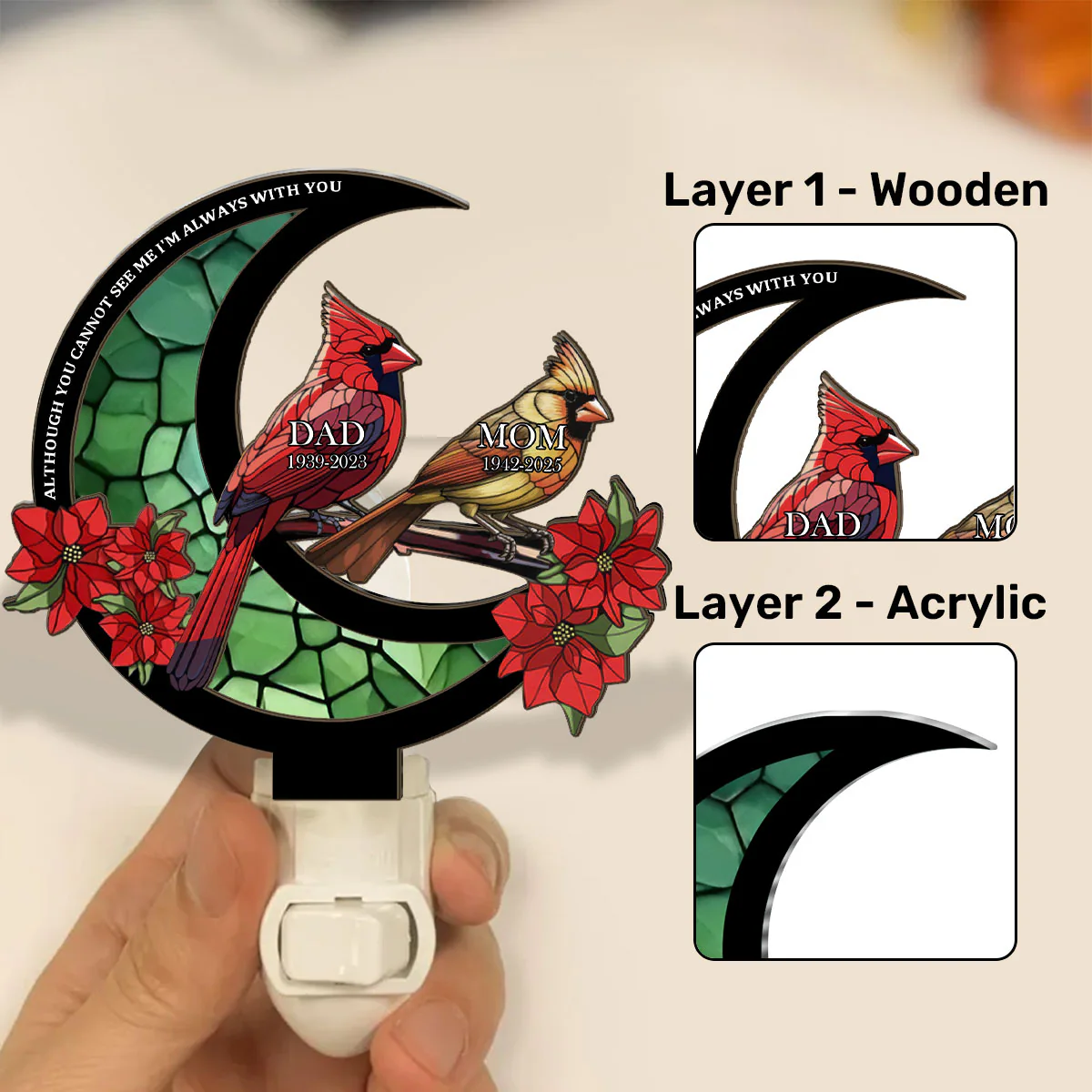 I'm Always With You - Personalized Plug-in Night Light - Image 5