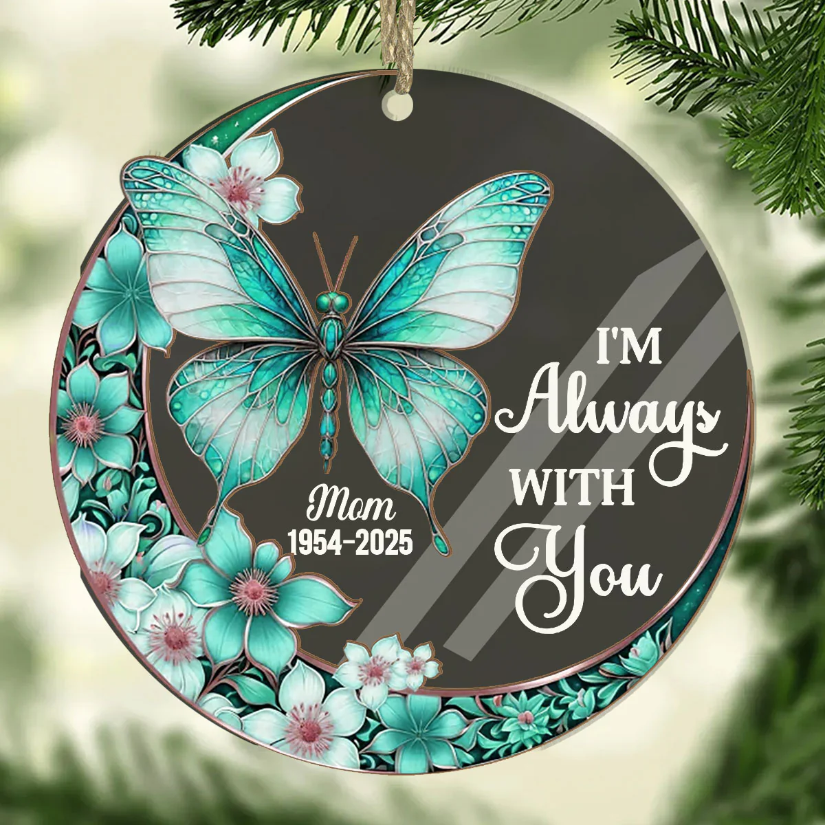 I'm Always With You - Personalized Suncatcher Ornament - Image 3