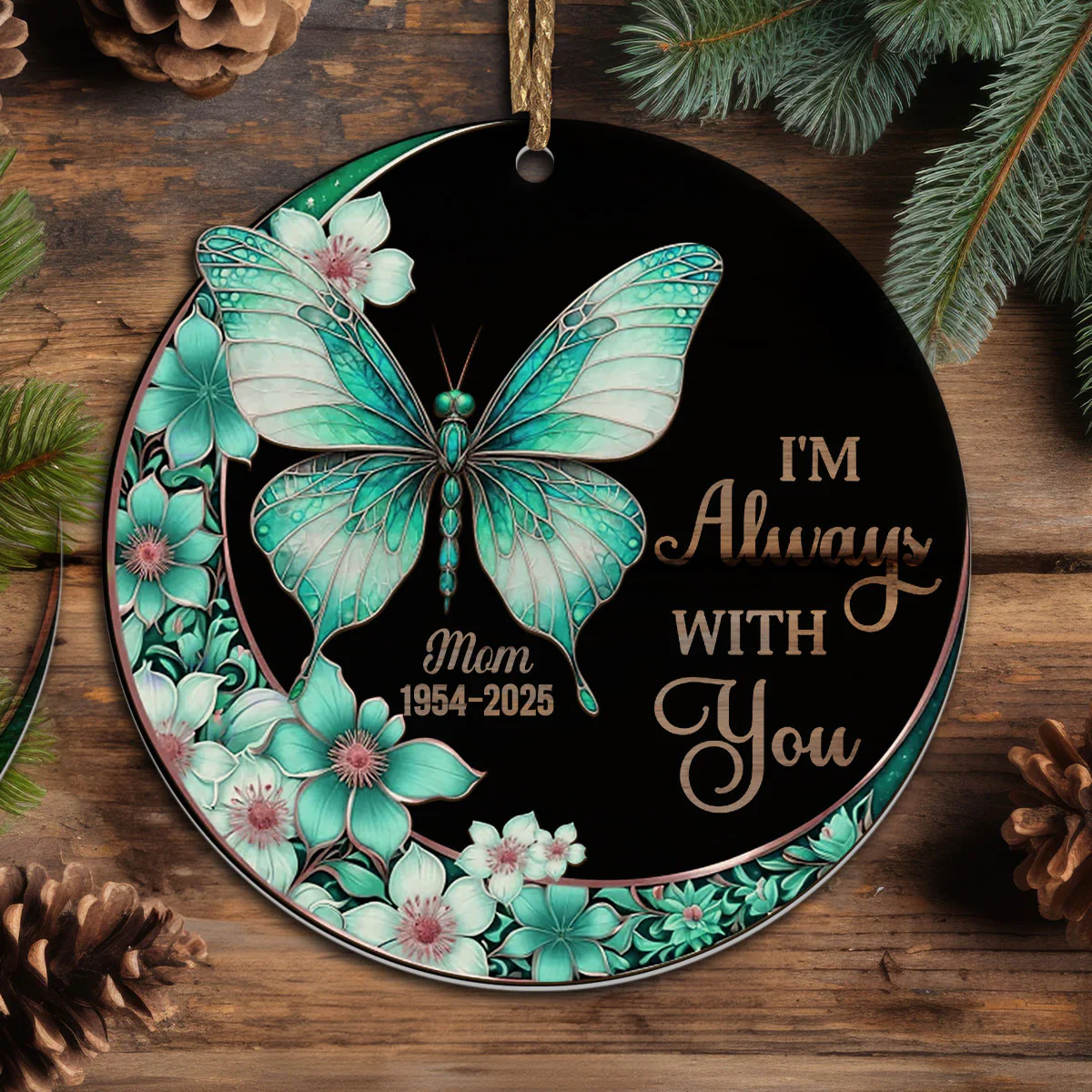 I'm Always With You - Personalized Suncatcher Ornament - Image 4