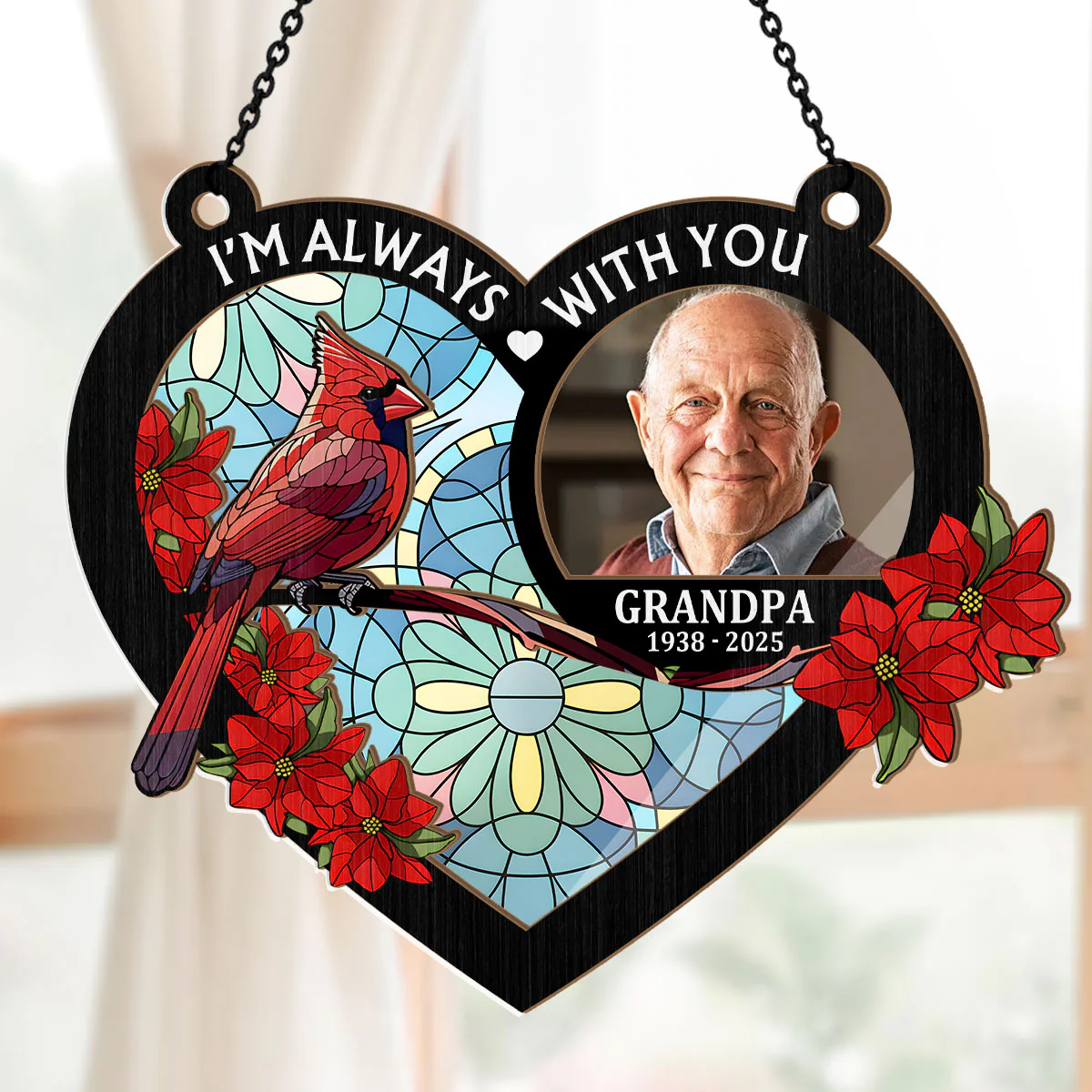 I'm Always With You - Personalized Window Hanging Suncatcher - Image 5