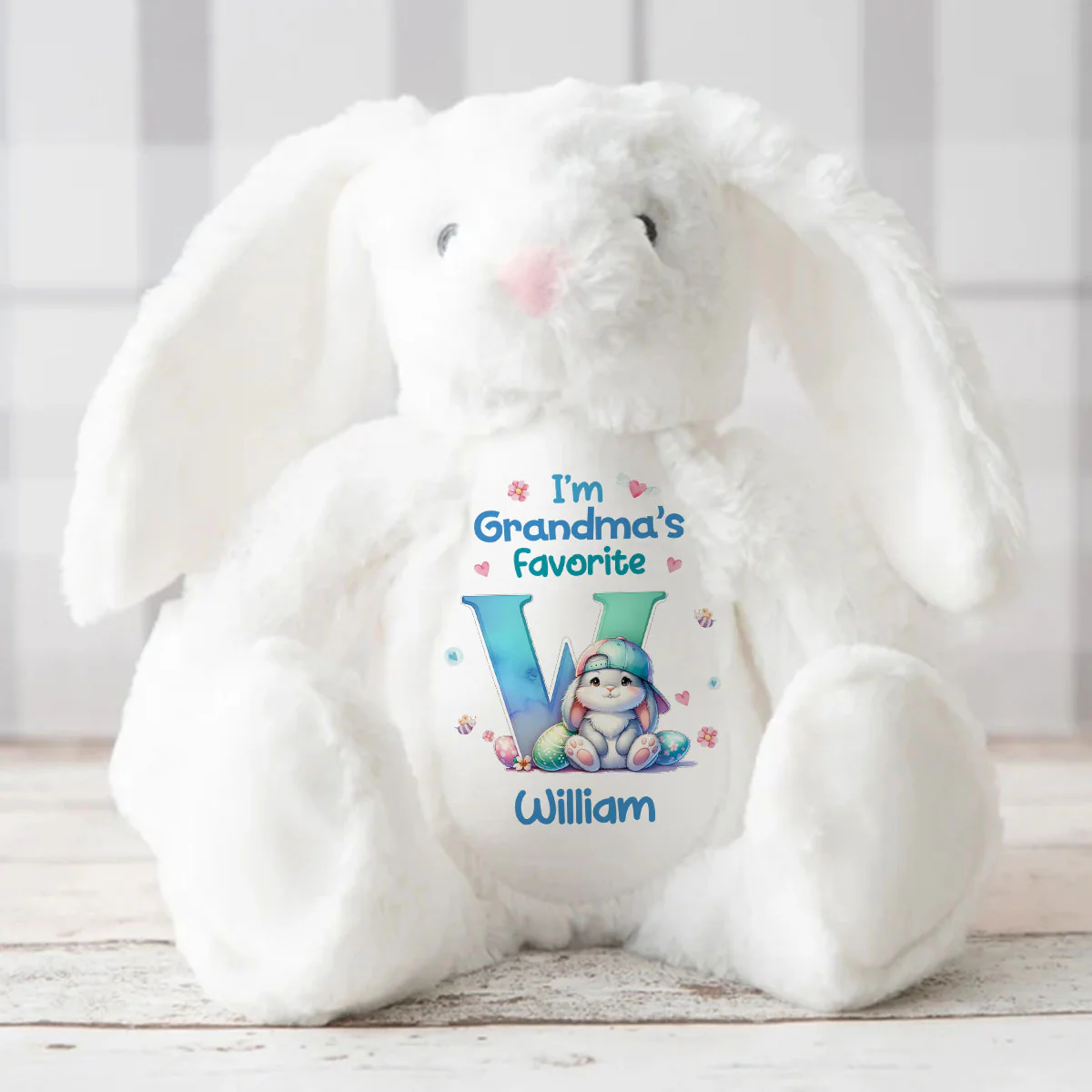 I'm Grandma's Favorite - Personalized Stuffed Bunny - Image 3