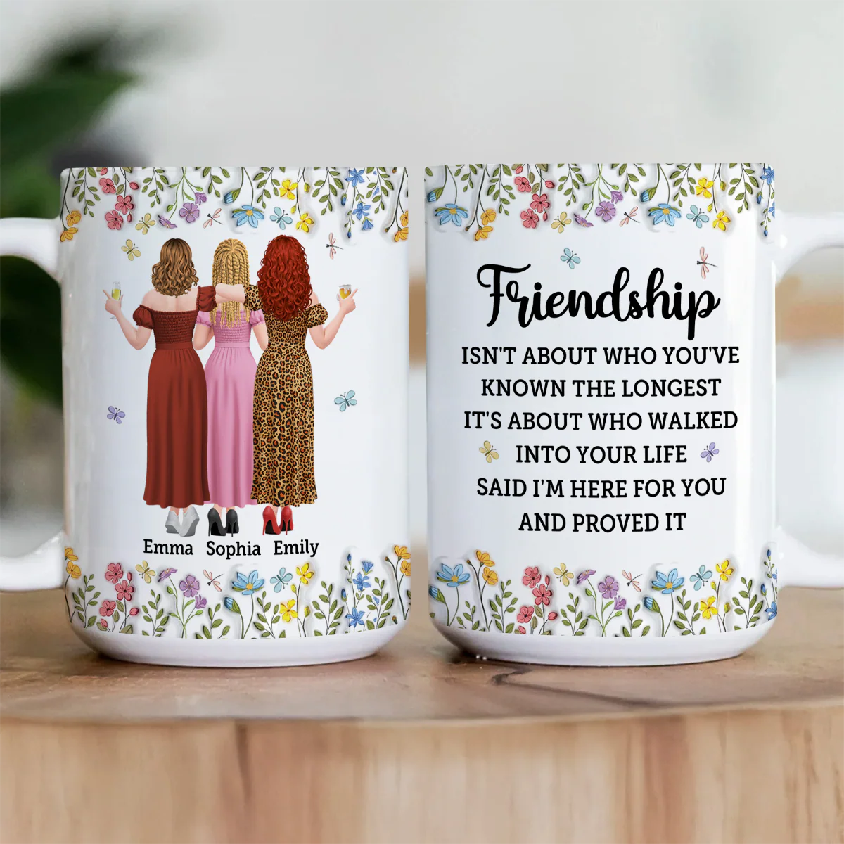 I'm Here For You - Personalized Ceramic Coffee Mug - Image 2