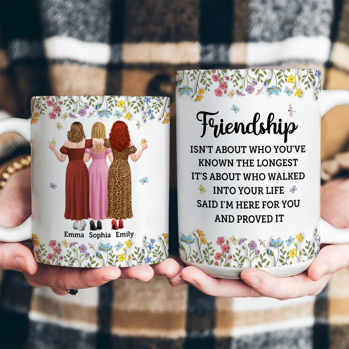 I'm Here For You - Personalized Ceramic Coffee Mug - Image 3