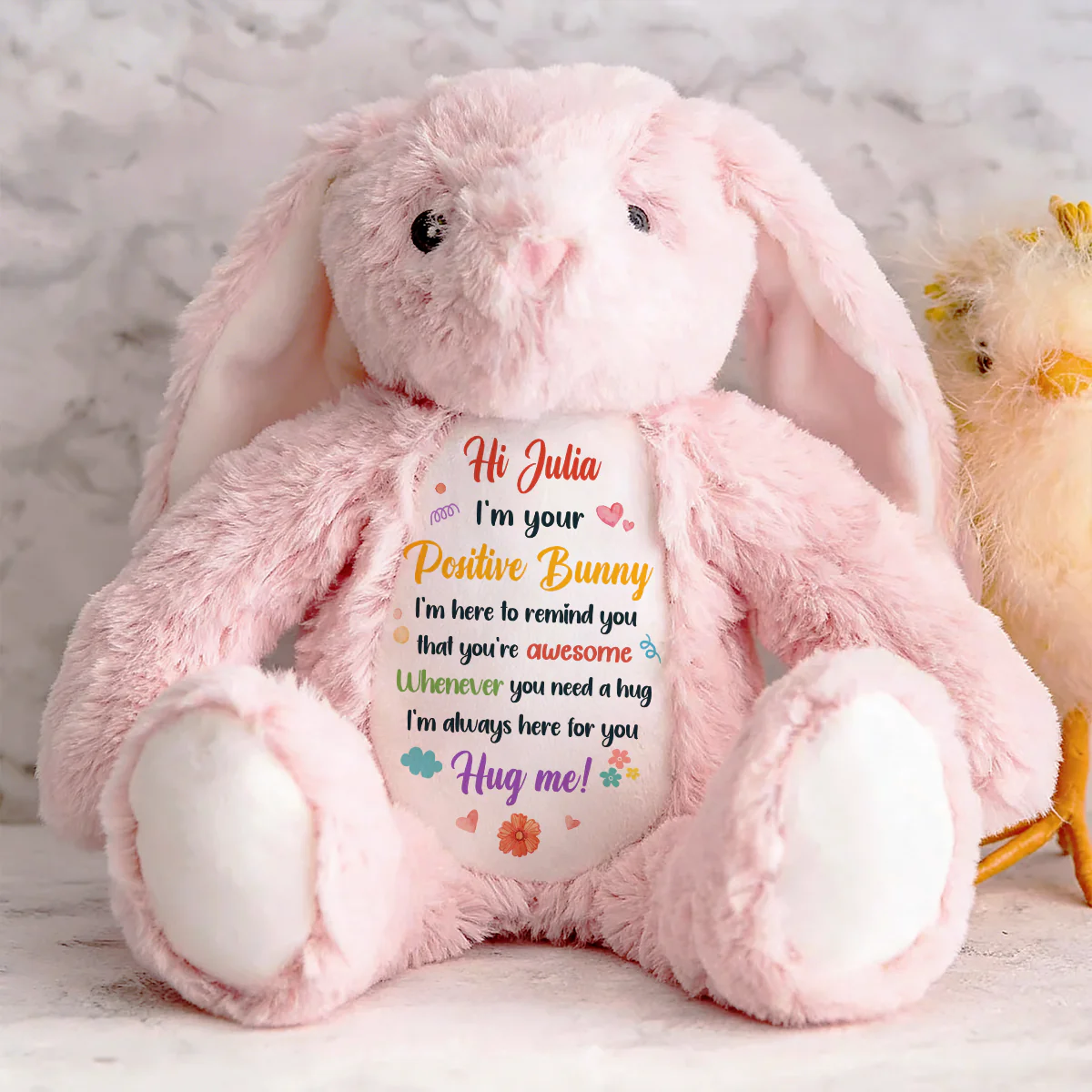 I'm Here To Remind That You Are Awesome - Personalized Stuffed Bunny - Image 8