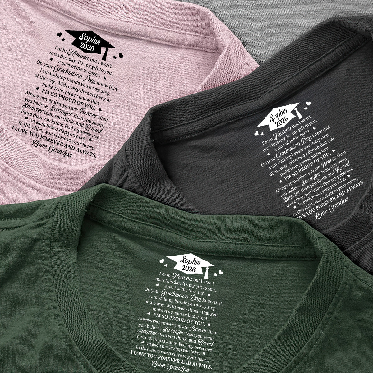 I’m In Heaven But I Won't Miss This Day - Personalized Shirt With Design Inner Neck - Image 3