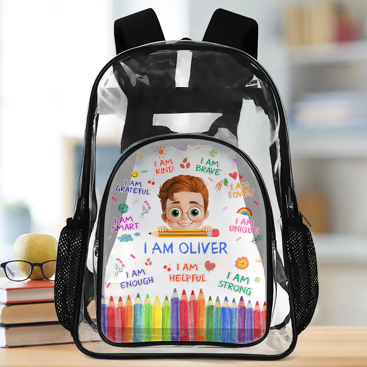 I'm Kind I'm Smart - Personalized Clear Backpack