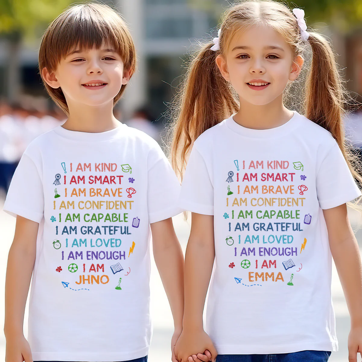 I'm Kind Smart Loved - Personalized Kid T-Shirt - Image 3