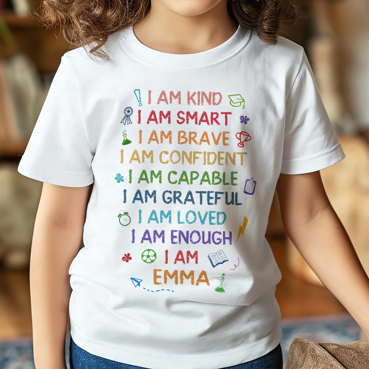 I'm Kind Smart Loved - Personalized Kid T-Shirt - Image 4