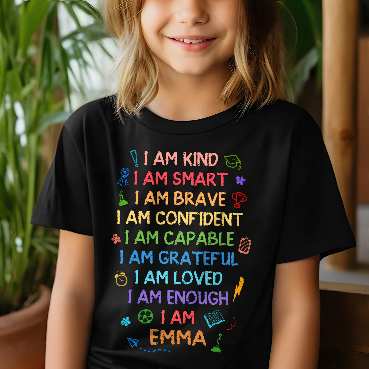 I'm Kind Smart Loved - Personalized Kid T-Shirt - Image 5