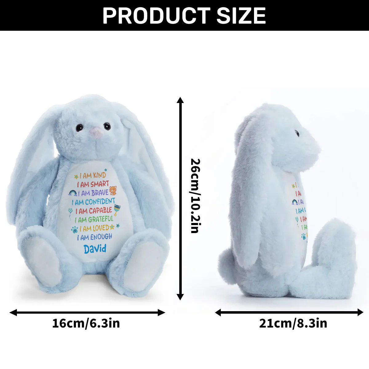 I'm Kind Smart Loved - Personalized Stuffed Bunny - Image 9