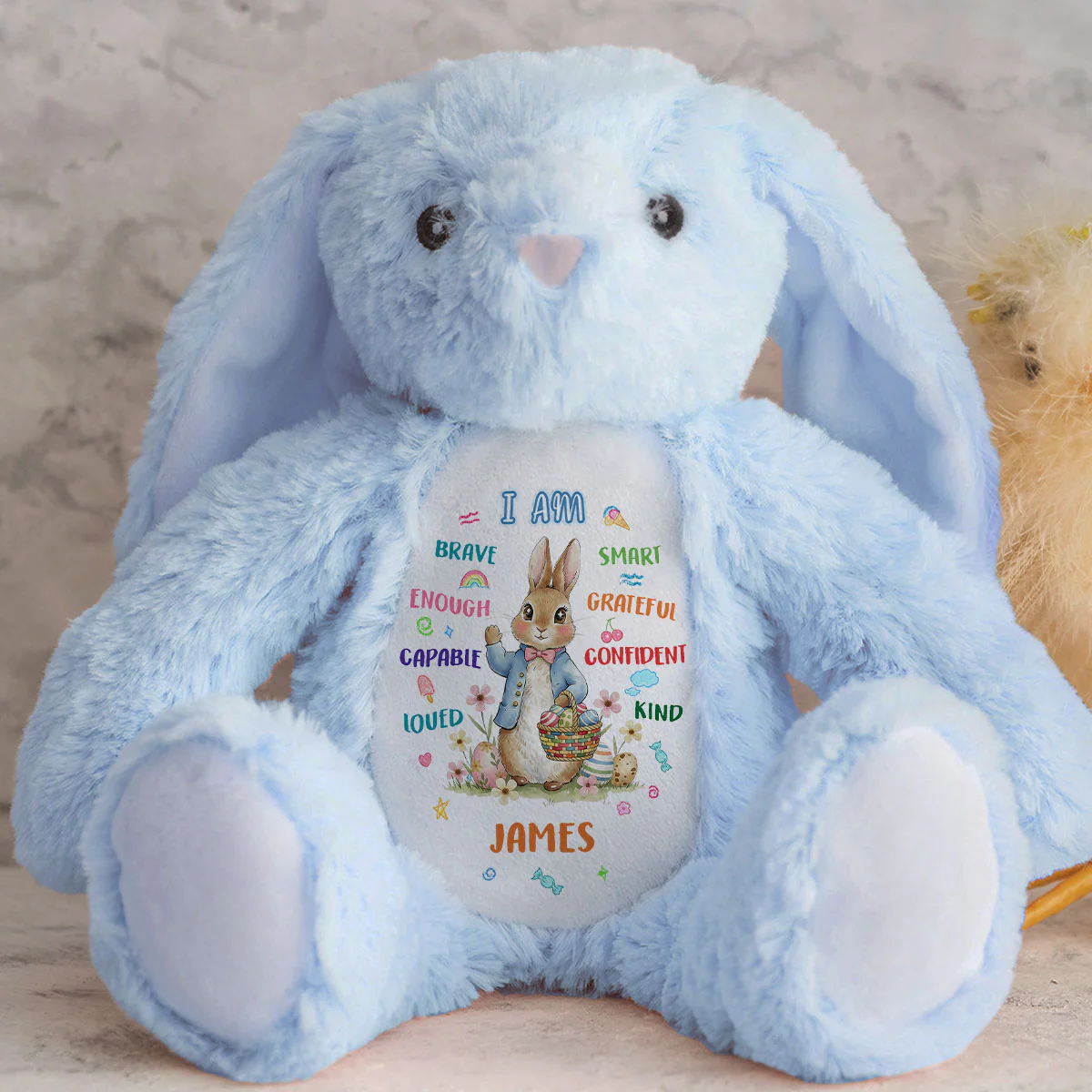 I'm Kind Smart Loved - Personalized Stuffed Bunny - Image 2
