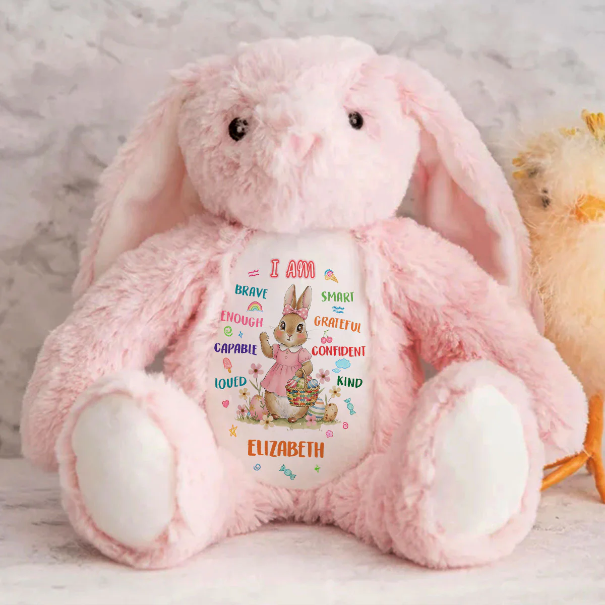 I'm Kind Smart Loved - Personalized Stuffed Bunny - Image 6