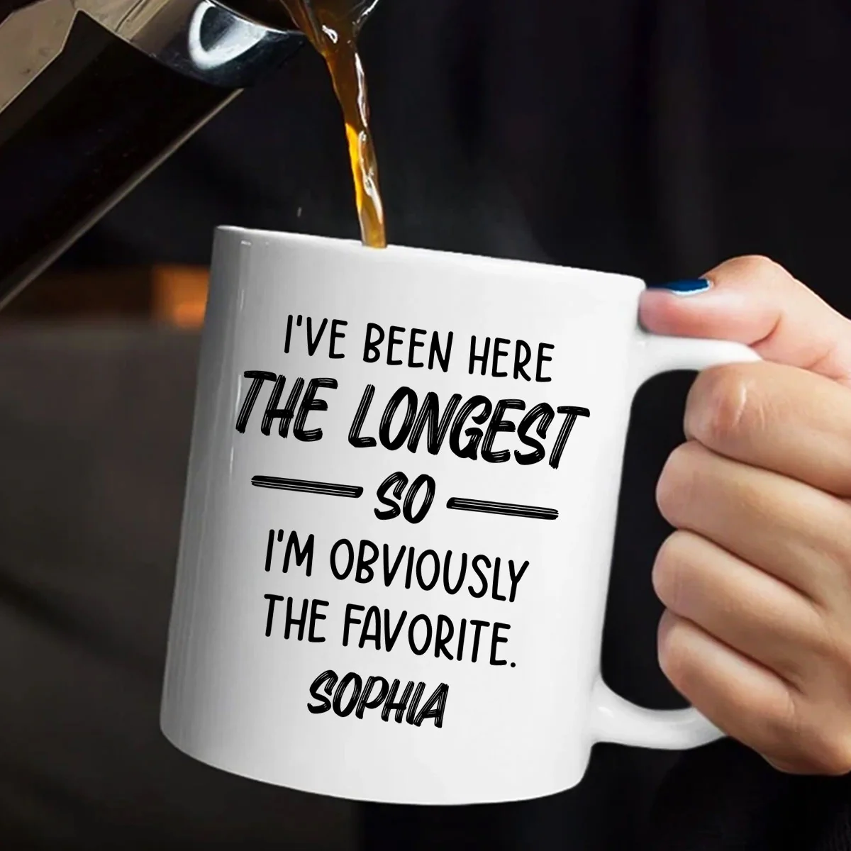 I'm Obviously The Favorite - Personalized Ceramic Coffee Mug - Image 5