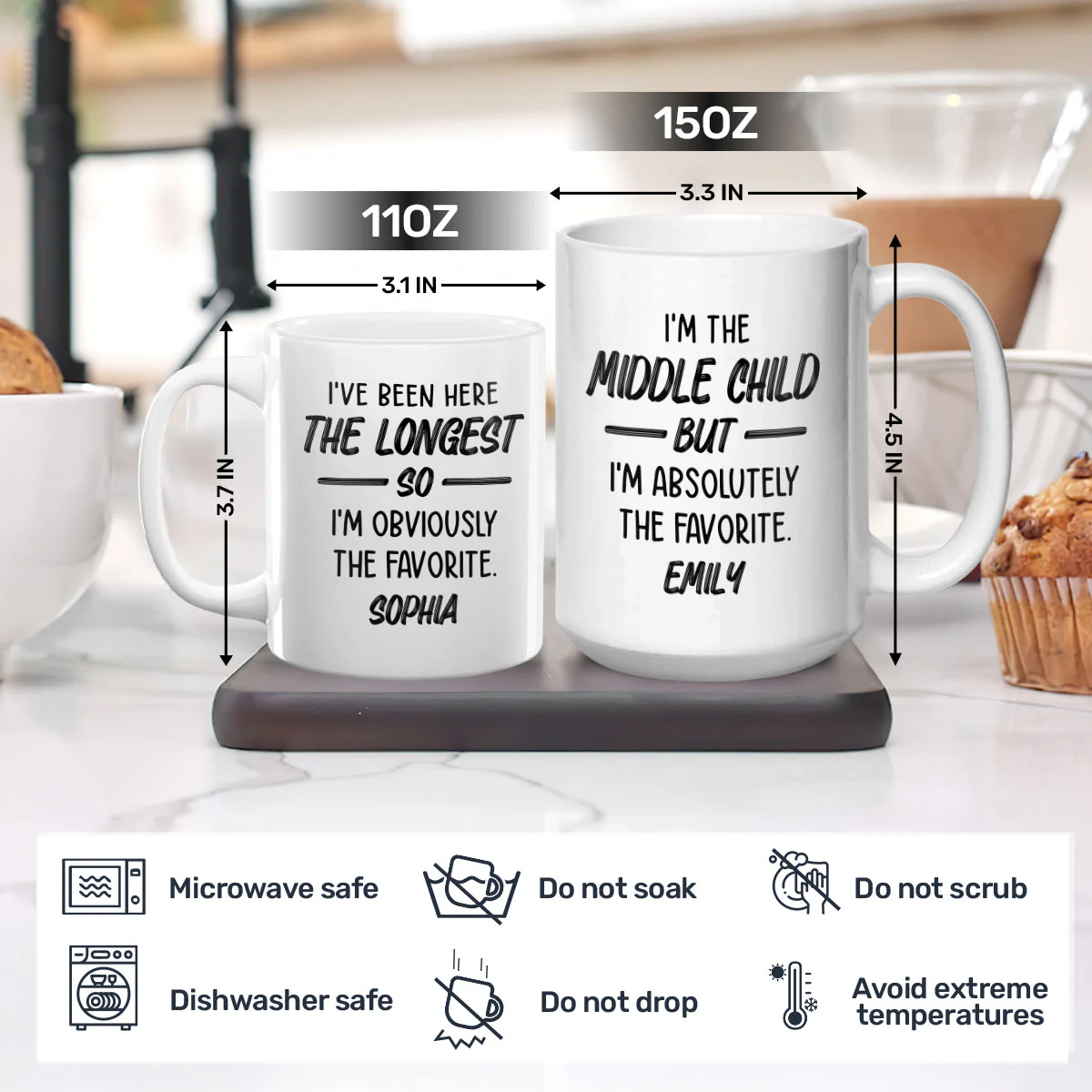 I'm Obviously The Favorite - Personalized Ceramic Coffee Mug - Image 7