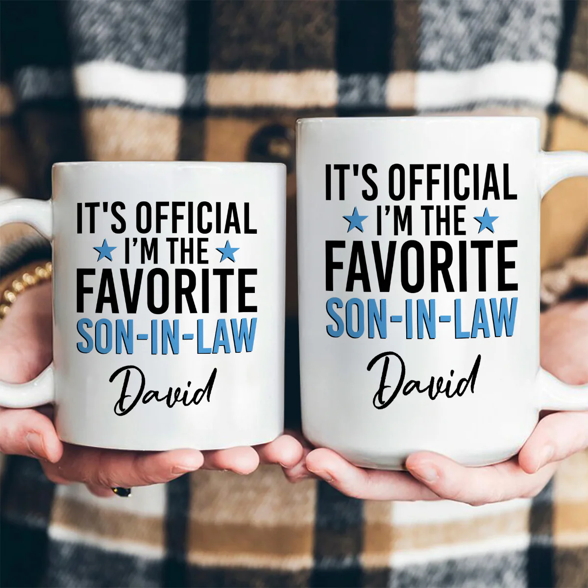 I'm Officially The Favorite Daughter Son In Law - Personalized Ceramic Coffee Mug - Image 4
