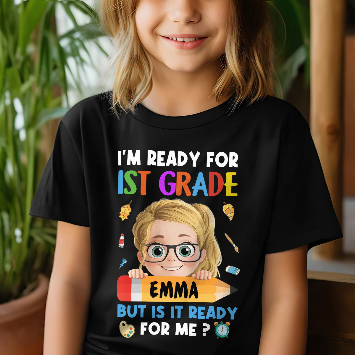I'm Ready For Kindergarten/First Grade - Personalized Kid T-Shirt - Image 4