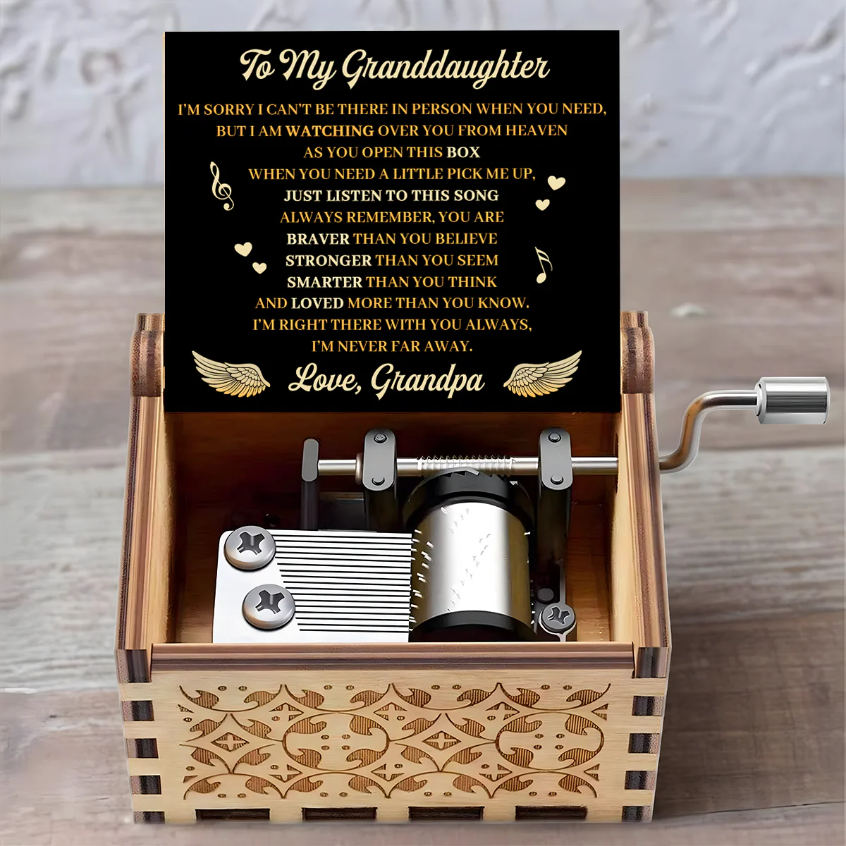 I'm Right There With You Always - Personalized Music Box - Image 3