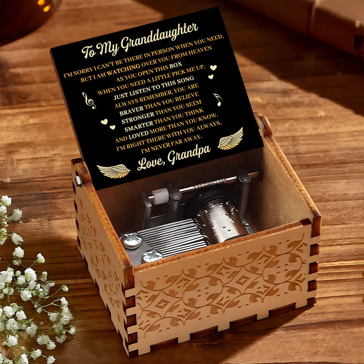 I'm Right There With You Always - Personalized Music Box - Image 5