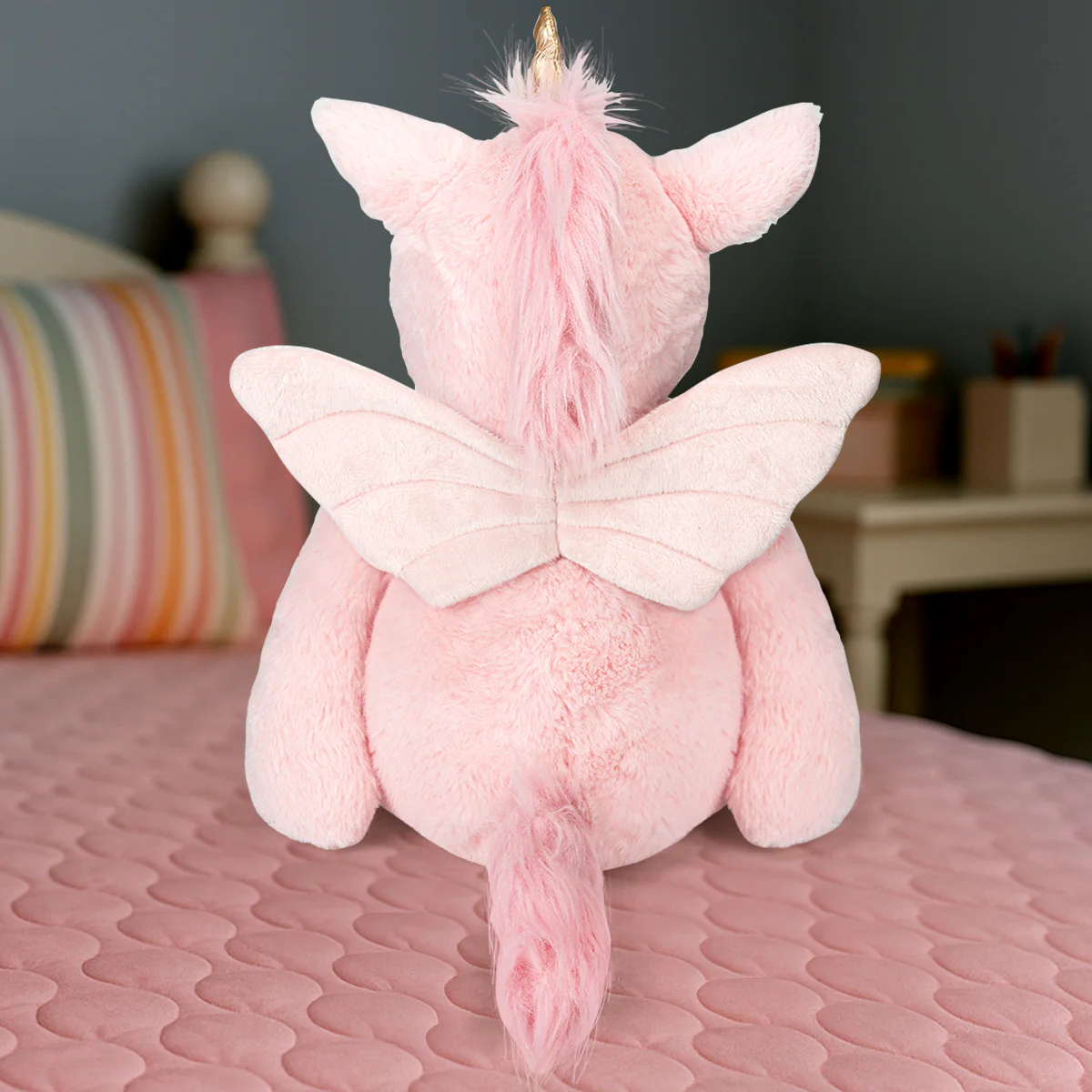 I'm Sending My Love On Your First Day Of School - Personalized Stuffed Unicorn - Image 2