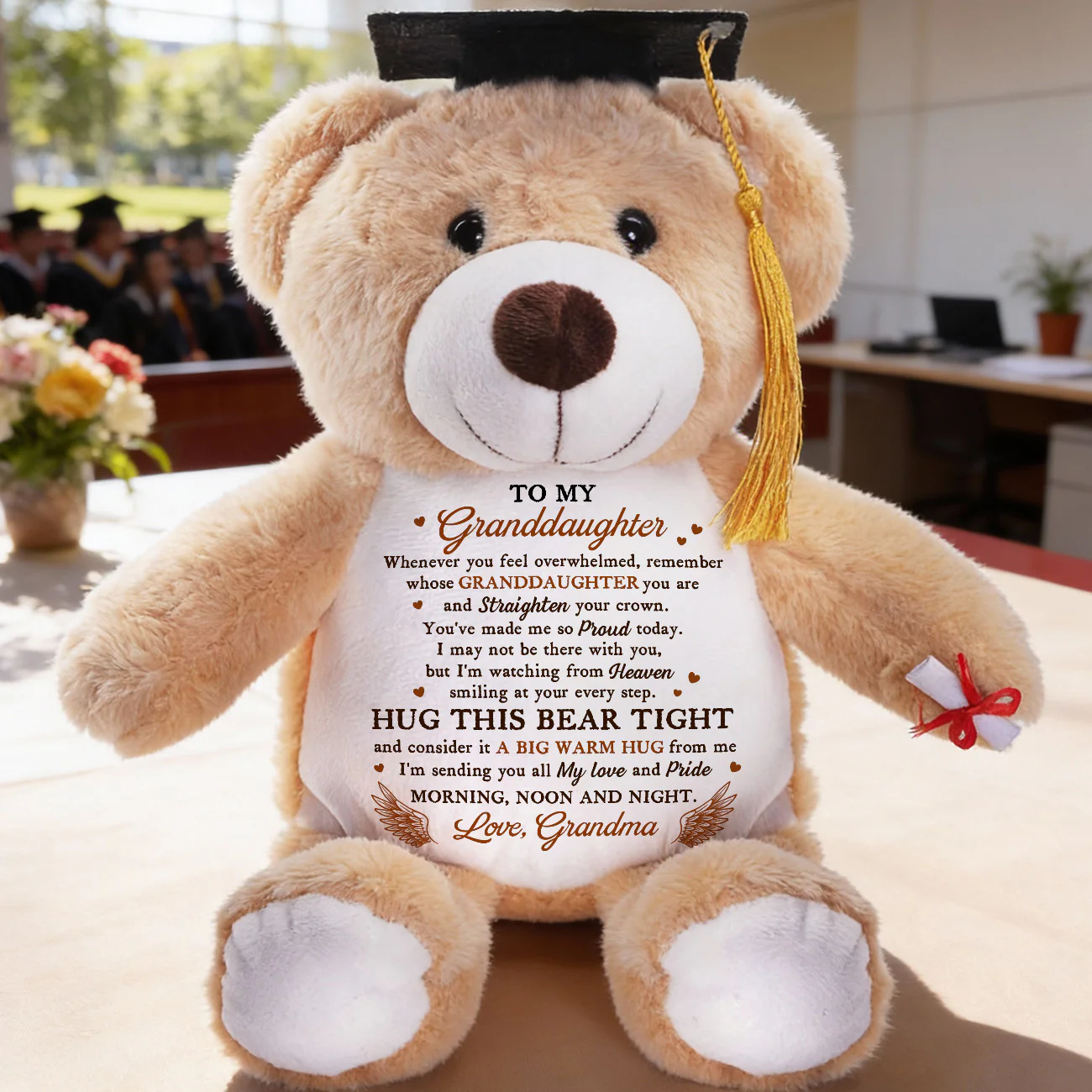 I'm Sending You All My Love And Pride - Personalized Graduation Teddy Bear