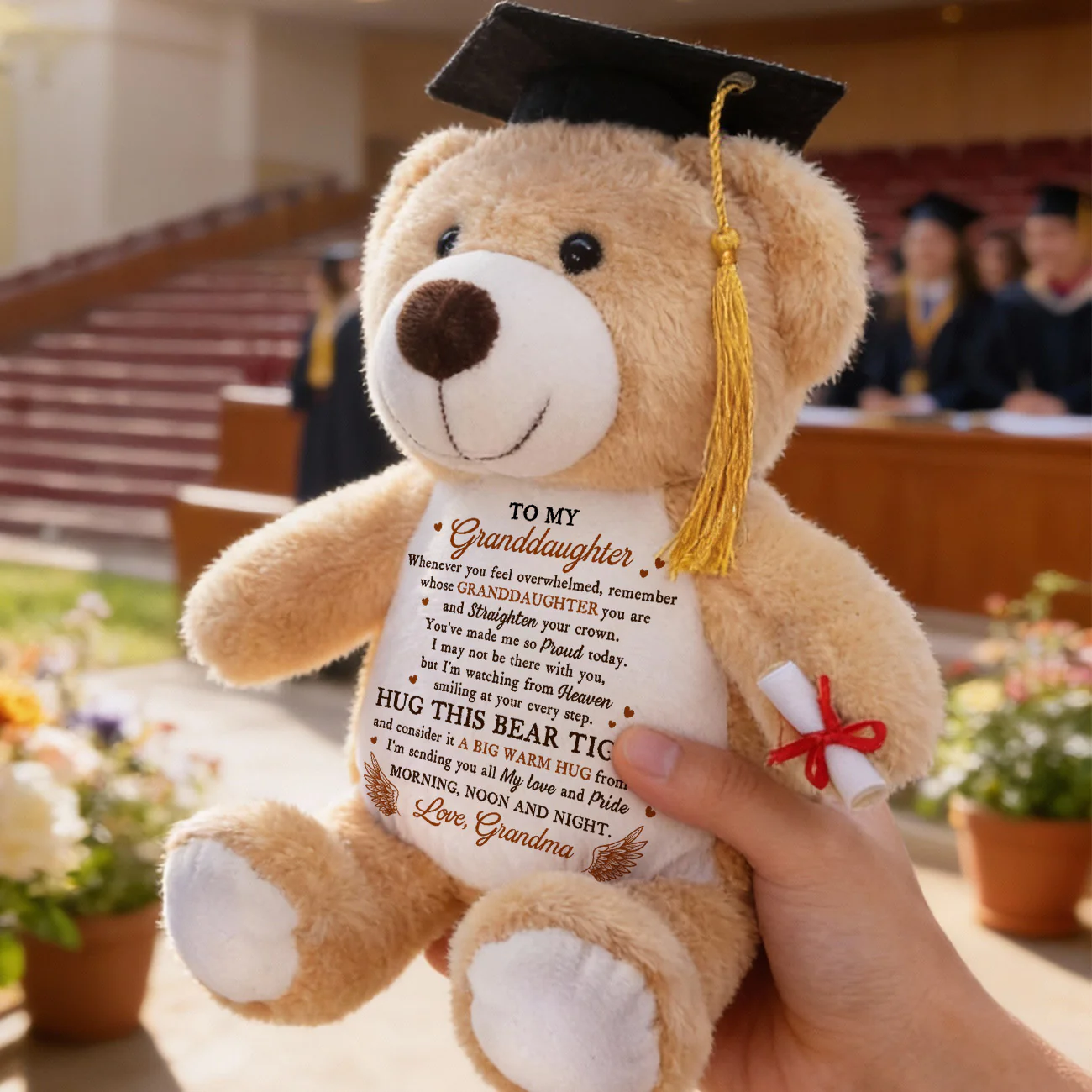 I'm Sending You All My Love And Pride - Personalized Graduation Teddy Bear - Image 6