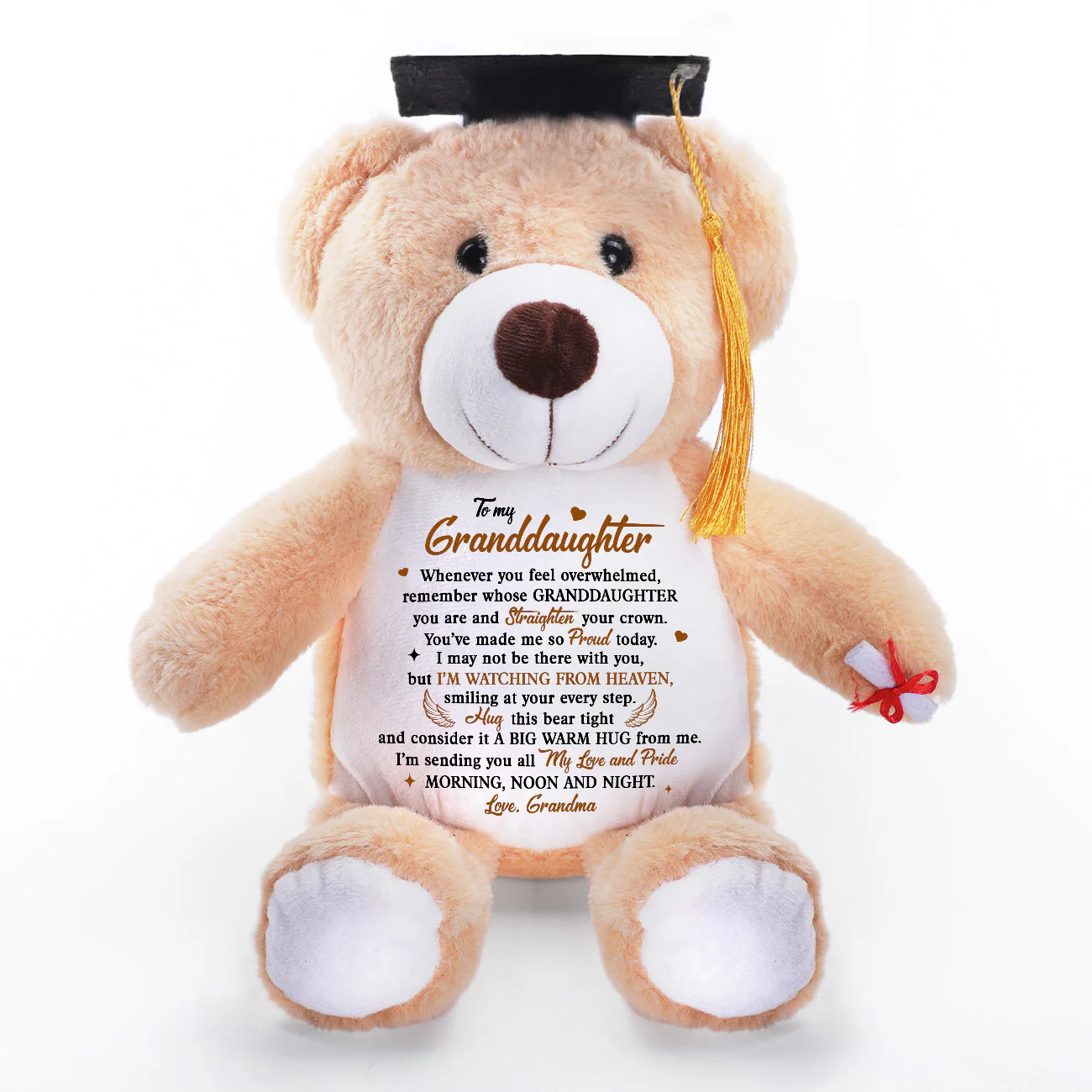 I’m Watching From Heaven - Personalized Graduation Teddy Bear