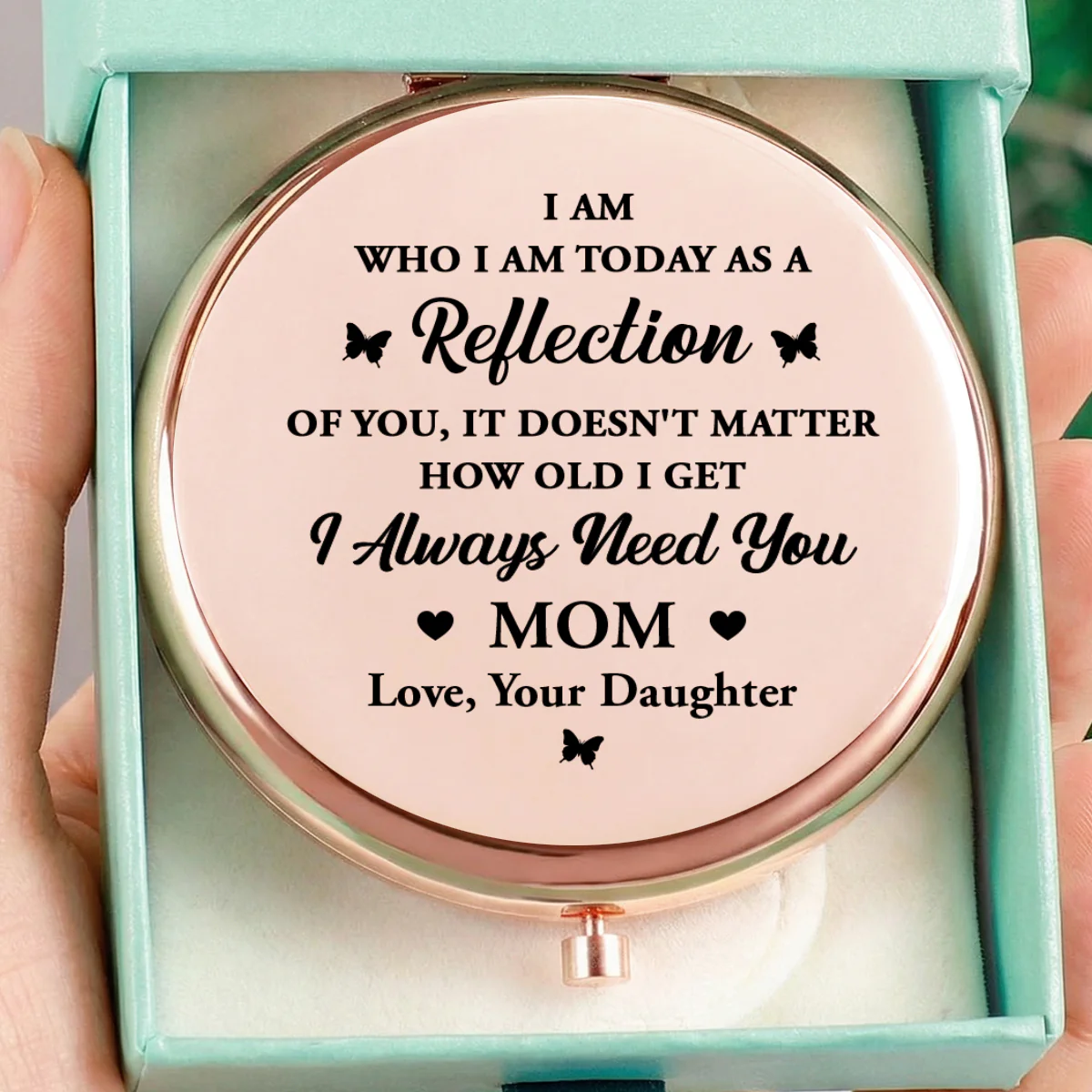 I'm Who I'm Today As A Reflection Of You - Personalized Circle Metallic Mirror
