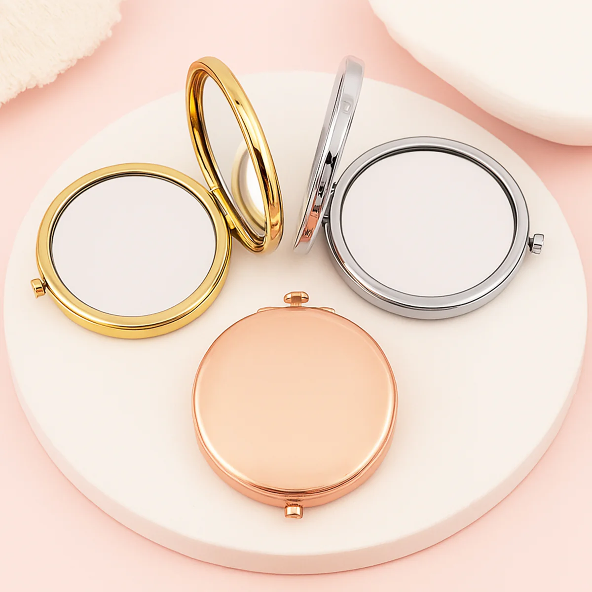I'm Who I'm Today As A Reflection Of You - Personalized Circle Metallic Mirror - Image 4