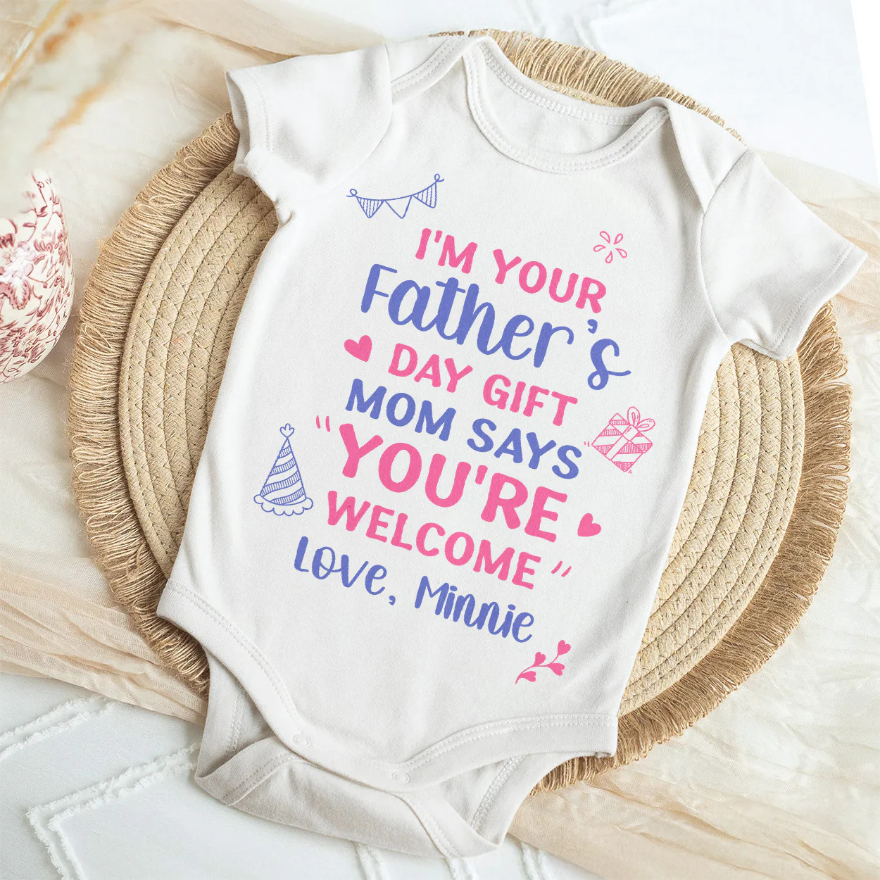 I'm Your Father's Day Gift - Personalized Baby Onesie - Image 4