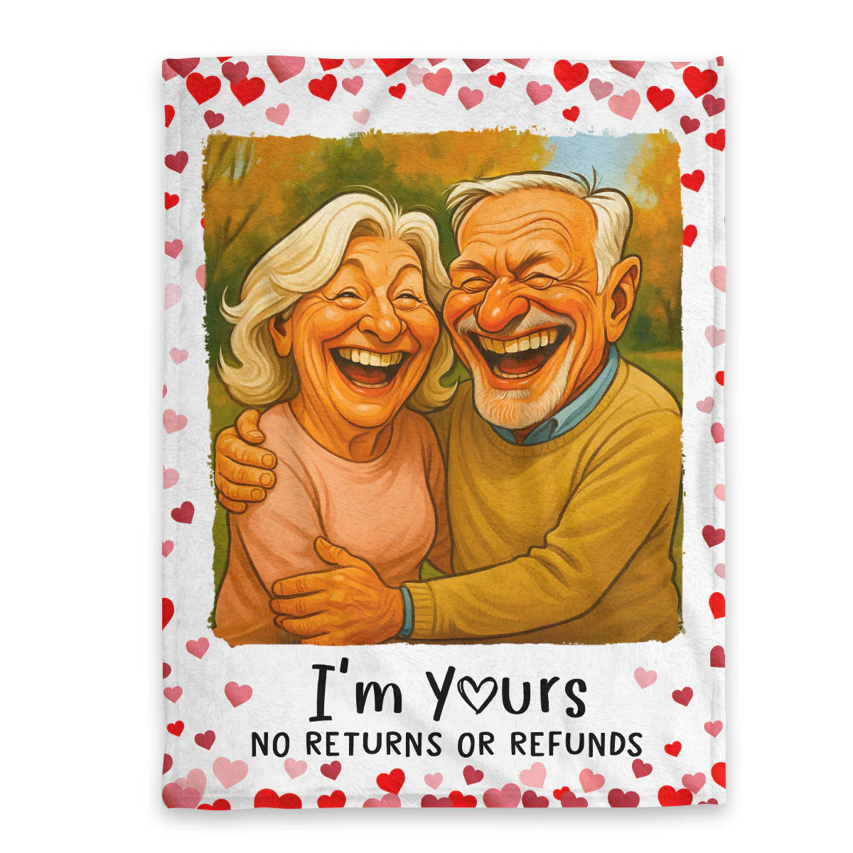 I'm Yours No Return Or Refunds - Personalized Fleece Blanket - Image 3
