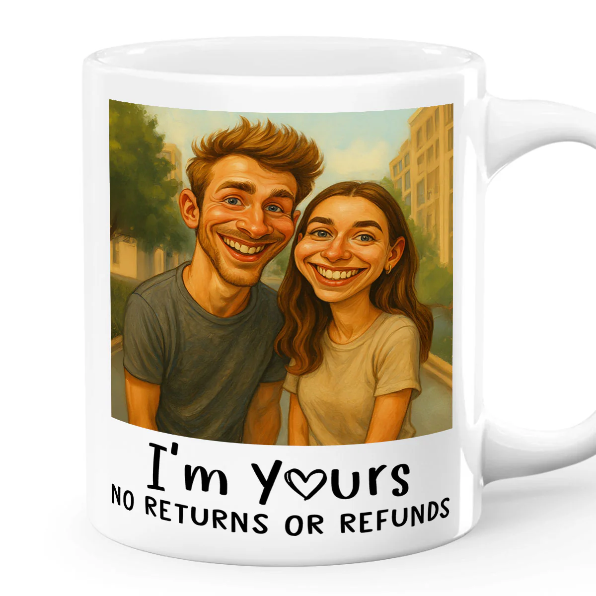 I'm Yours No Returns Or Refunds - Personalized Ceramic Coffee Mug