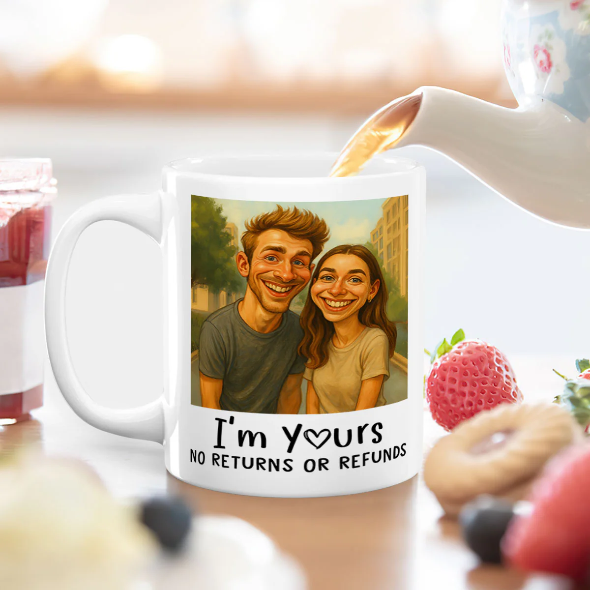 I'm Yours No Returns Or Refunds - Personalized Ceramic Coffee Mug - Image 4